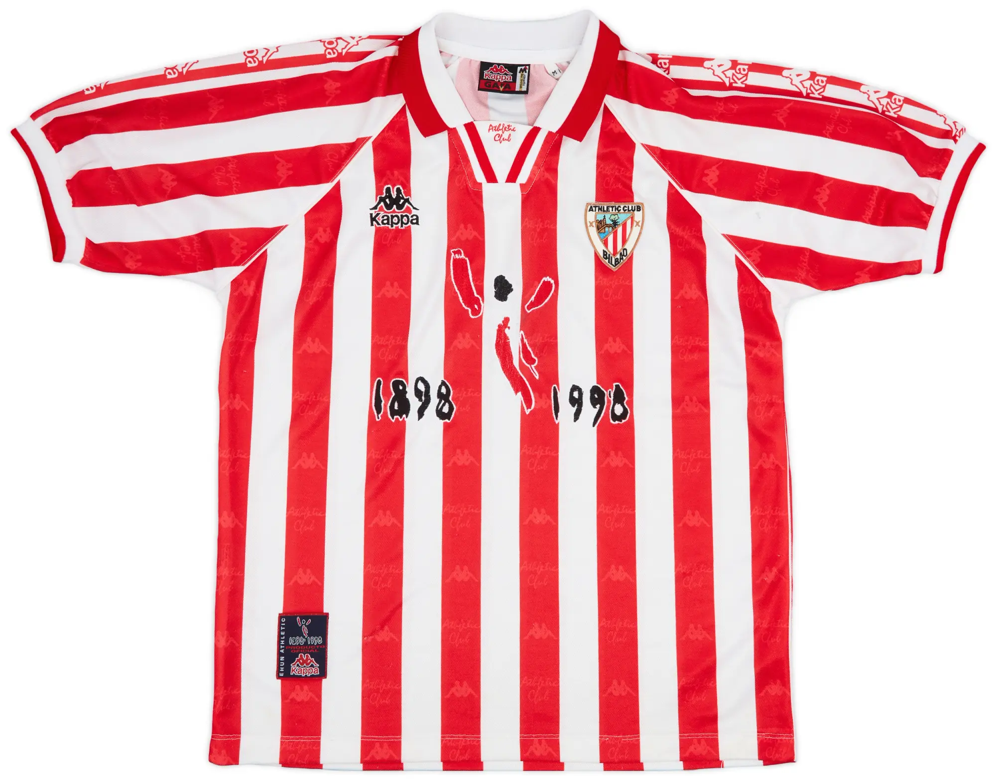 Kappa 1997-98 Athletic Bilbao Centenary Home Shirt - 8/10 - (M)