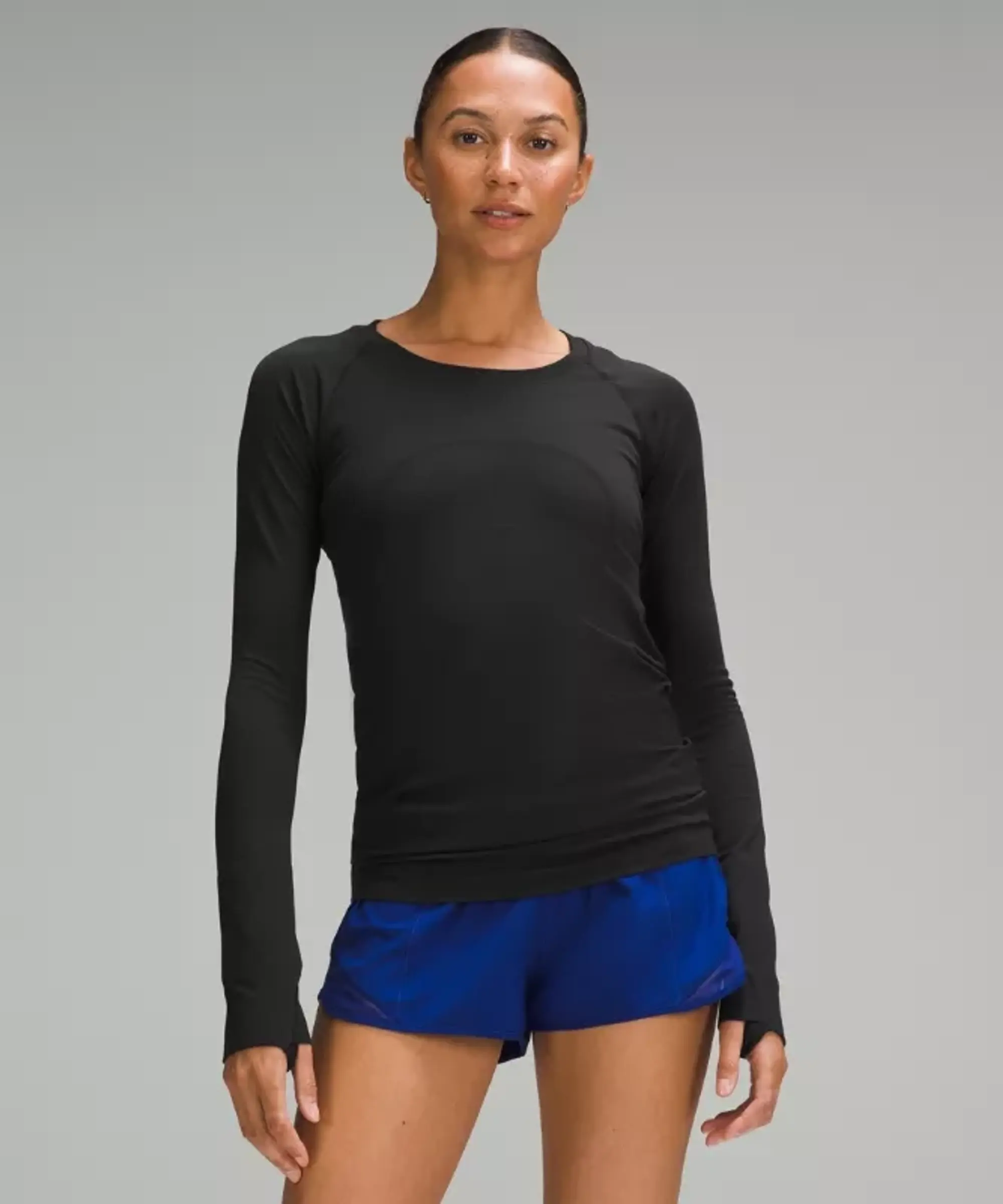 lululemon IE lululemon – Women's Swiftly Tech Long-Sleeve Shirt 2.0 Hip Length – Color Black – Size 20