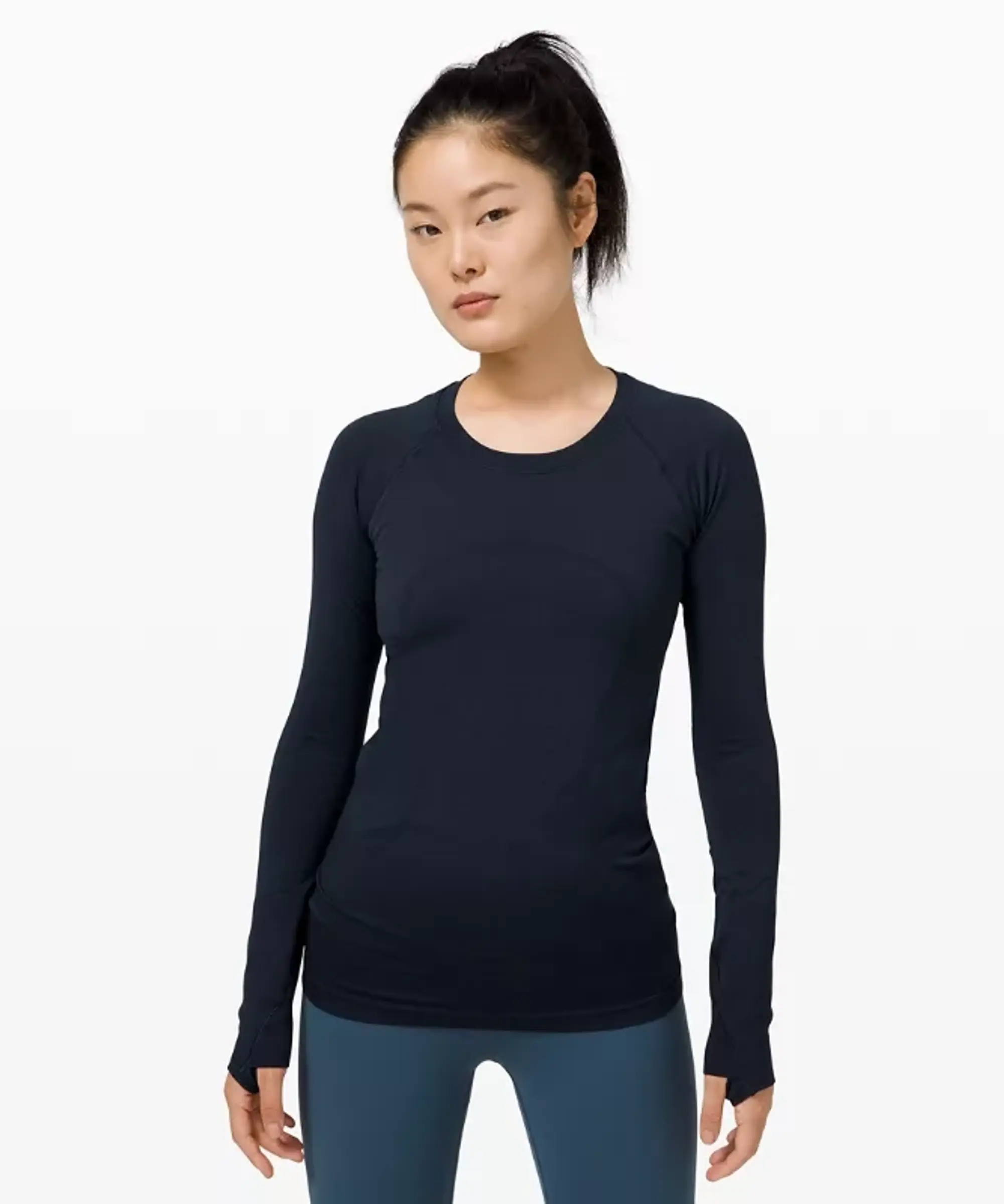 lululemon IE lululemon – Women's Swiftly Tech Long-Sleeve Shirt 2.0 Hip Length – Color Blue – Size 8