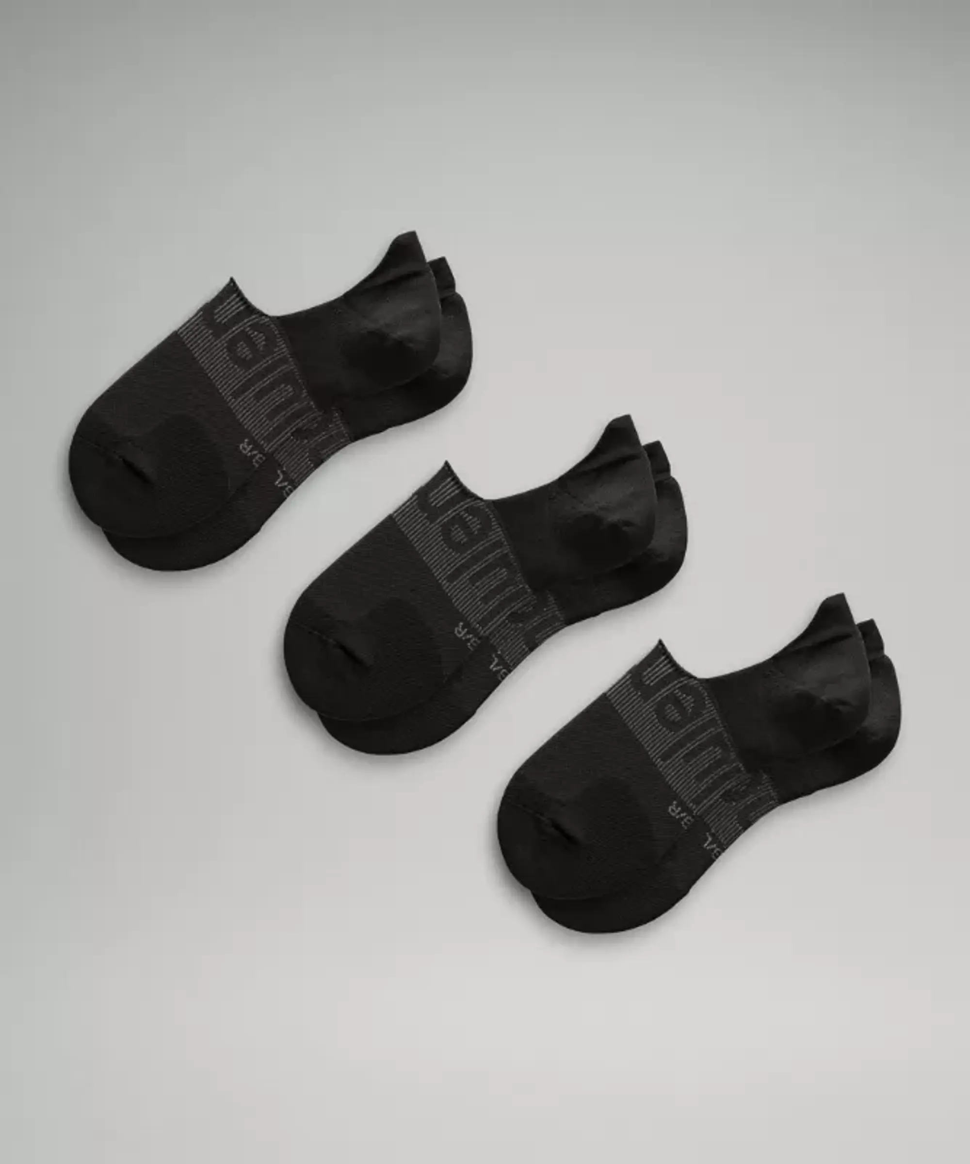 lululemon IE lululemon – Men's Power Stride No-Show Socks with Active Grip 3 Pack – Color Black – Size XL