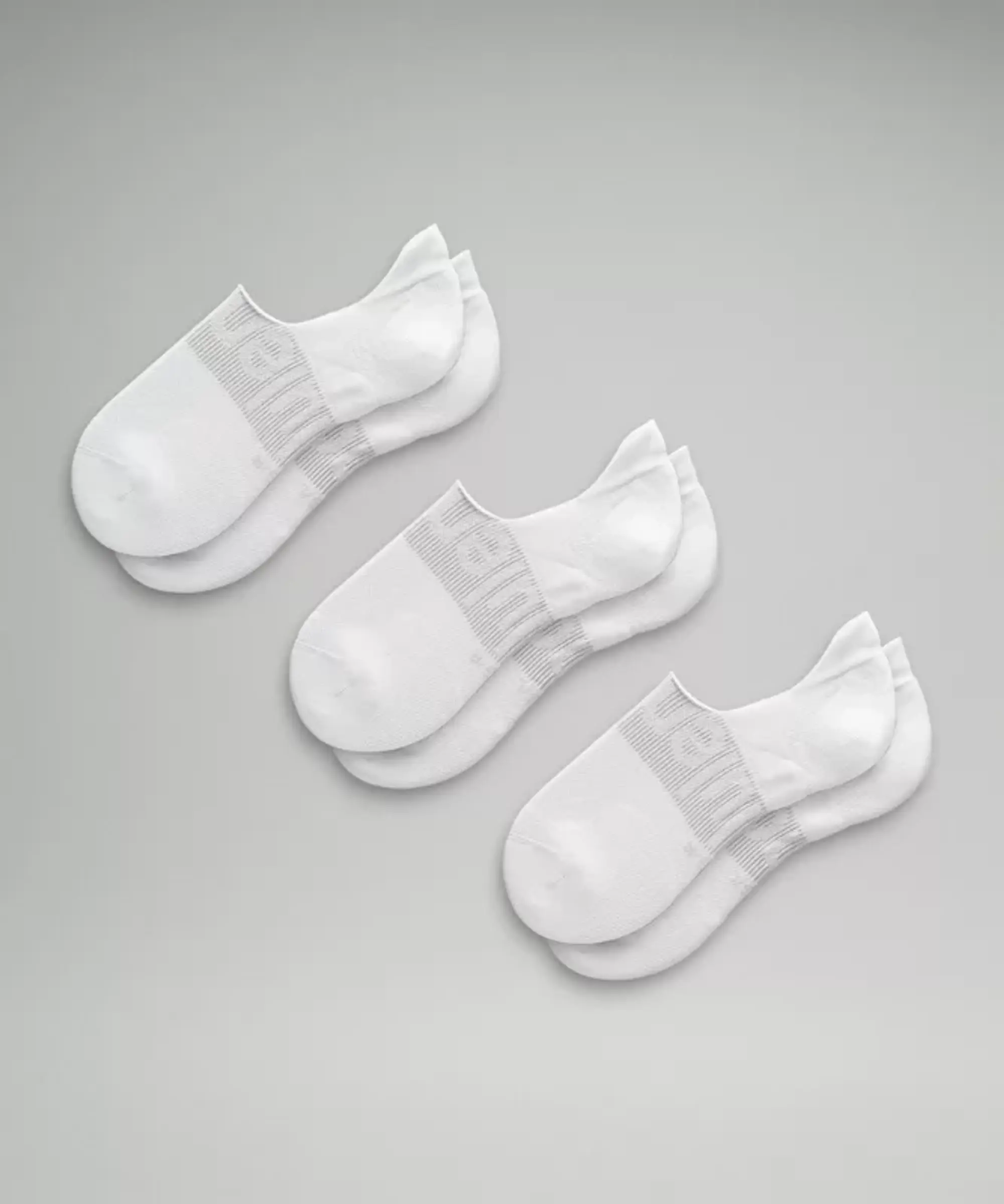 lululemon IE lululemon – Men's Power Stride No-Show Socks with Active Grip 3 Pack – Color White – Size XL