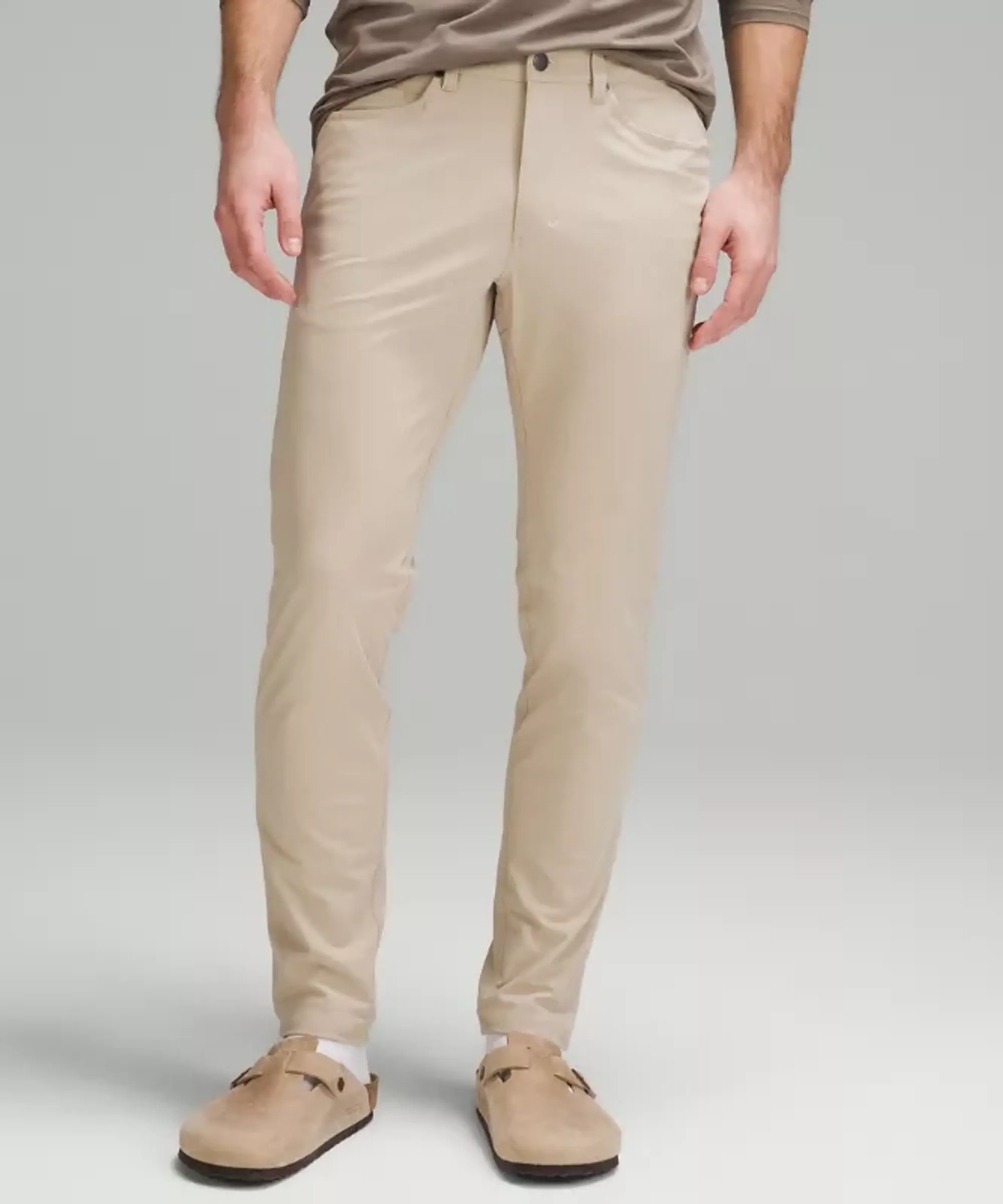 lululemon IE lululemon – Men's ABC Slim-Fit 5 Pocket Trousers 34L Warpstreme – Color Khaki – Size 32