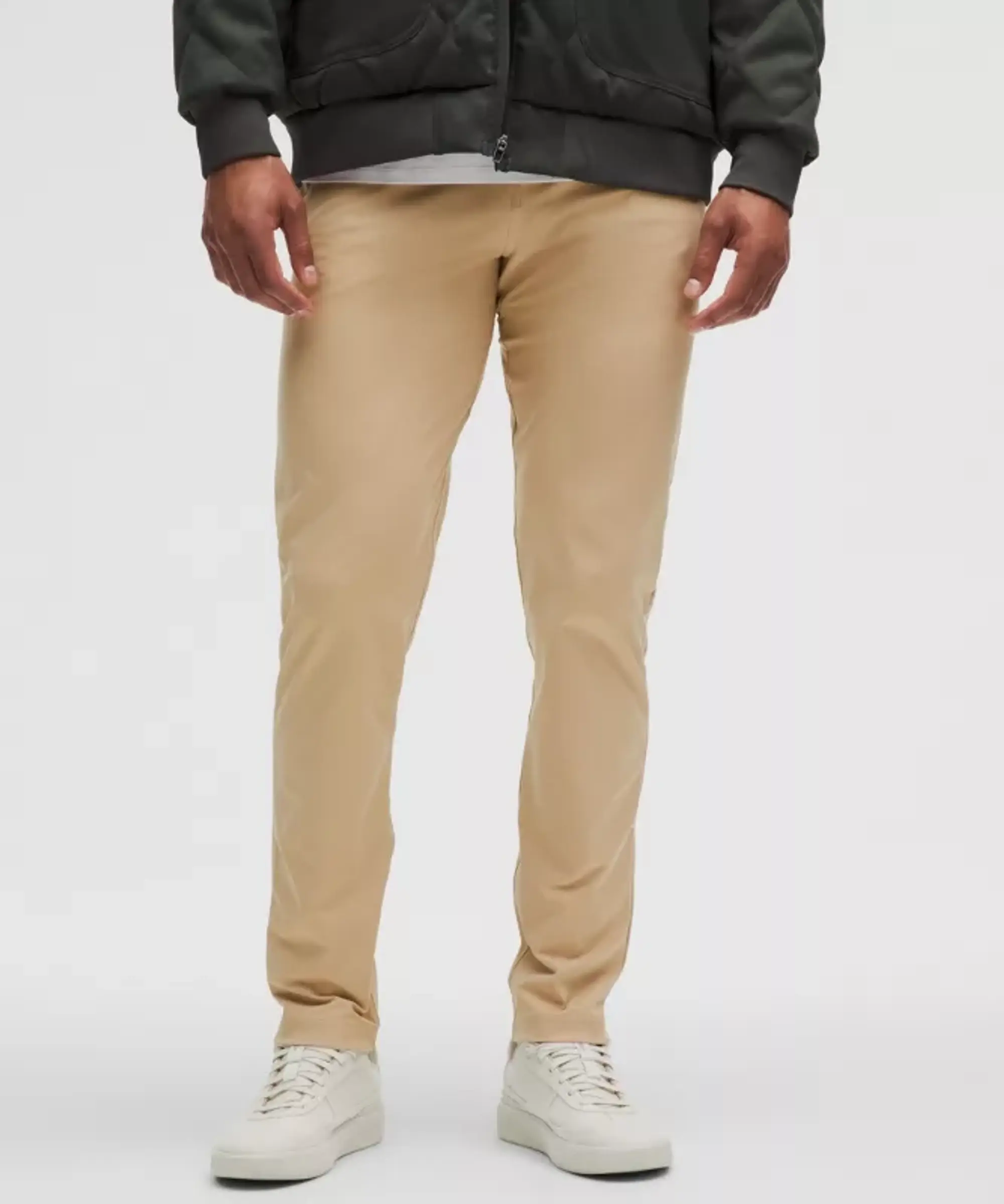lululemon IE lululemon – Men's ABC Slim-Fit 5 Pocket Trousers 34L Warpstreme – Color Khaki – Size 32