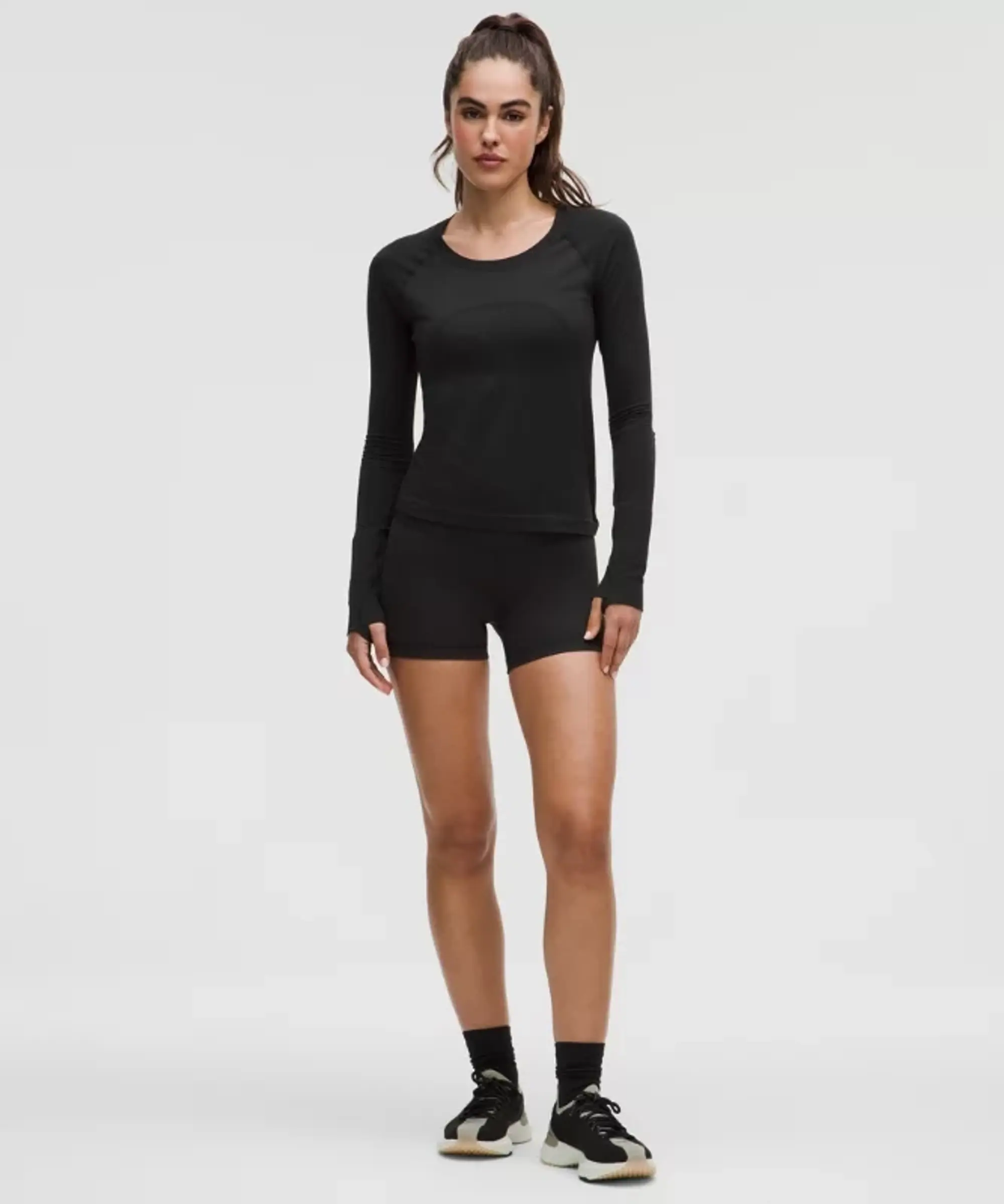 lululemon IE lululemon – Women's Swiftly Tech Long-Sleeve Shirt 2.0 Waist Length – Color Black – Size 8