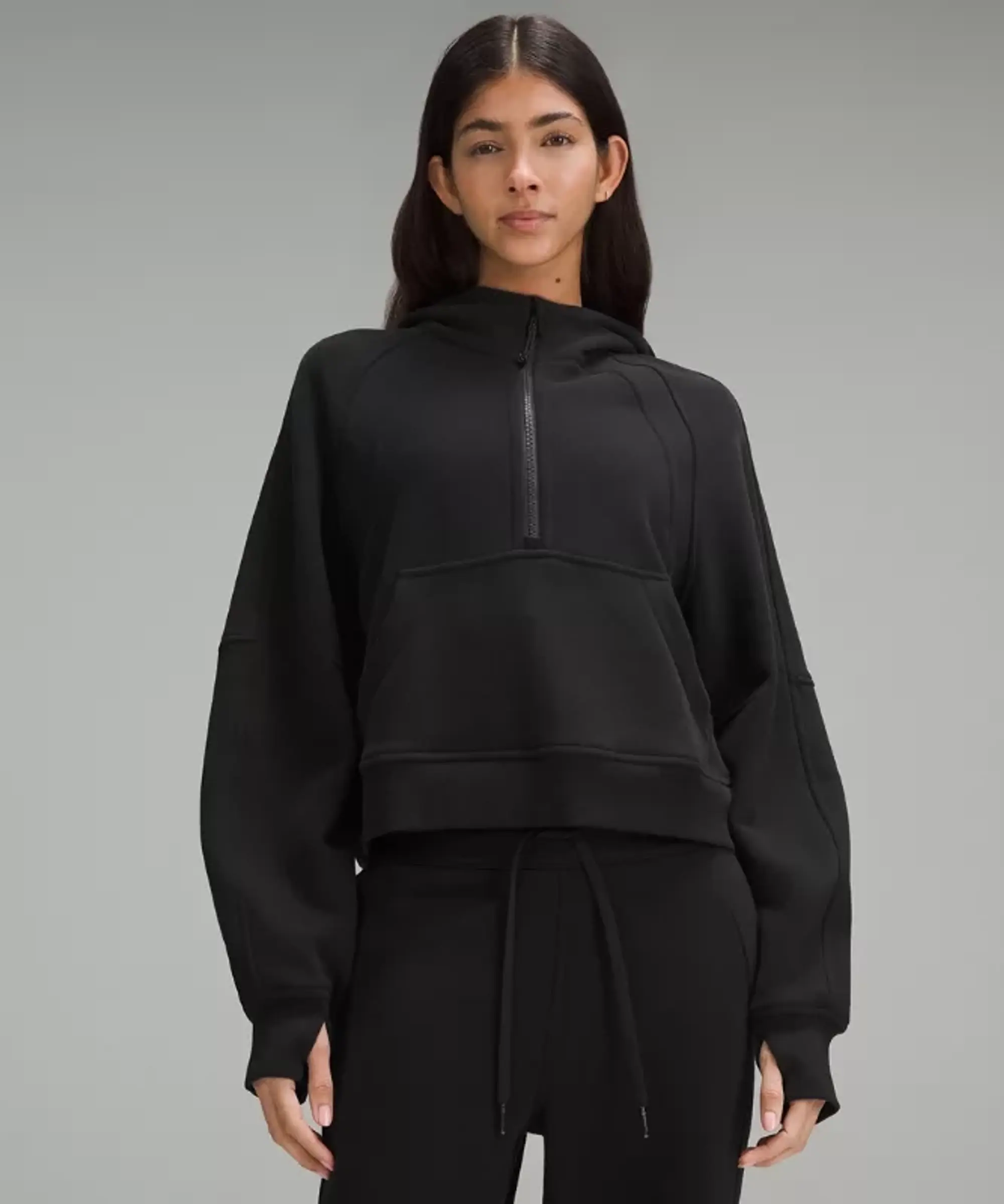 lululemon IE lululemon – Women's Scuba Oversized Half-Zip Hoodie – Color Black – Size XL/2XL