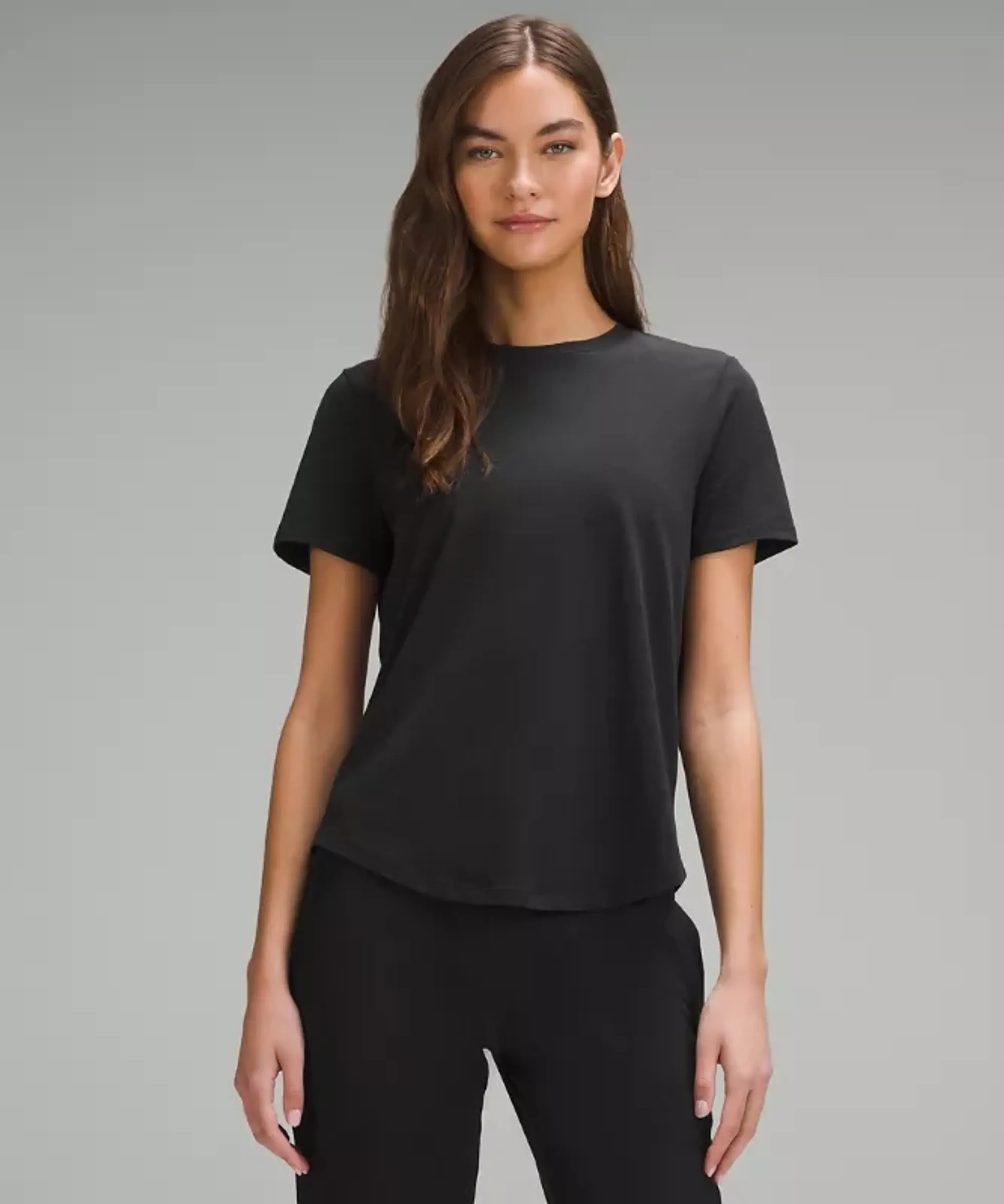 lululemon IE lululemon – Women's Love Curved-Hem Crewneck T-Shirt – Color Black – Size 10