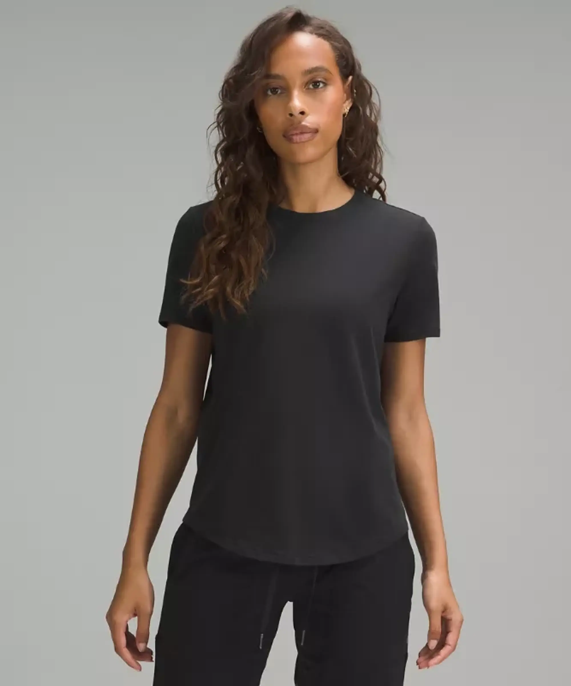 lululemon IE lululemon – Women's Love Curved-Hem Crewneck T-Shirt – Color Black – Size 10