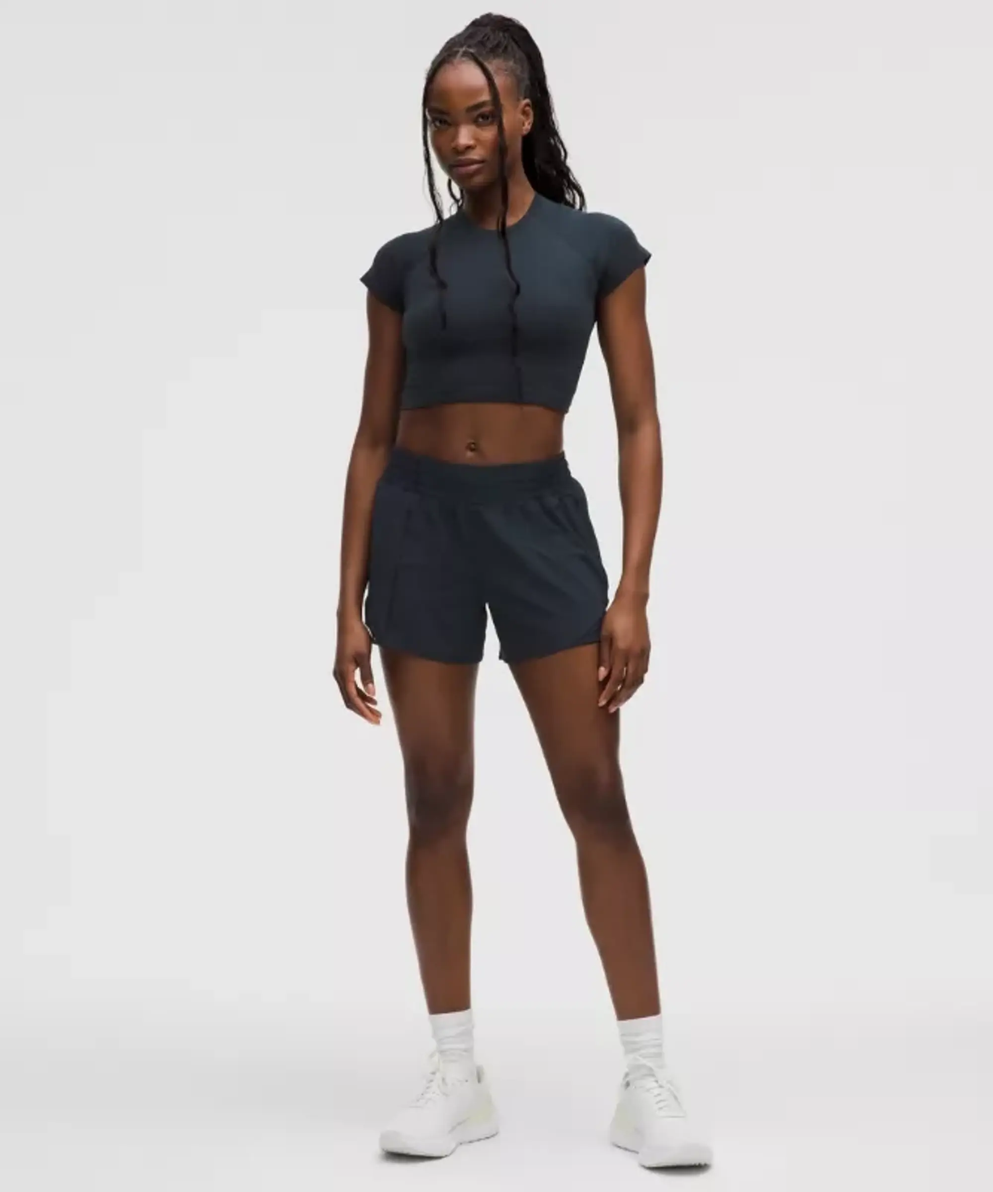 lululemon IE lululemon – Women's Hotty Hot High-Rise Lined Shorts – 4 – Color Blue – Size 8
