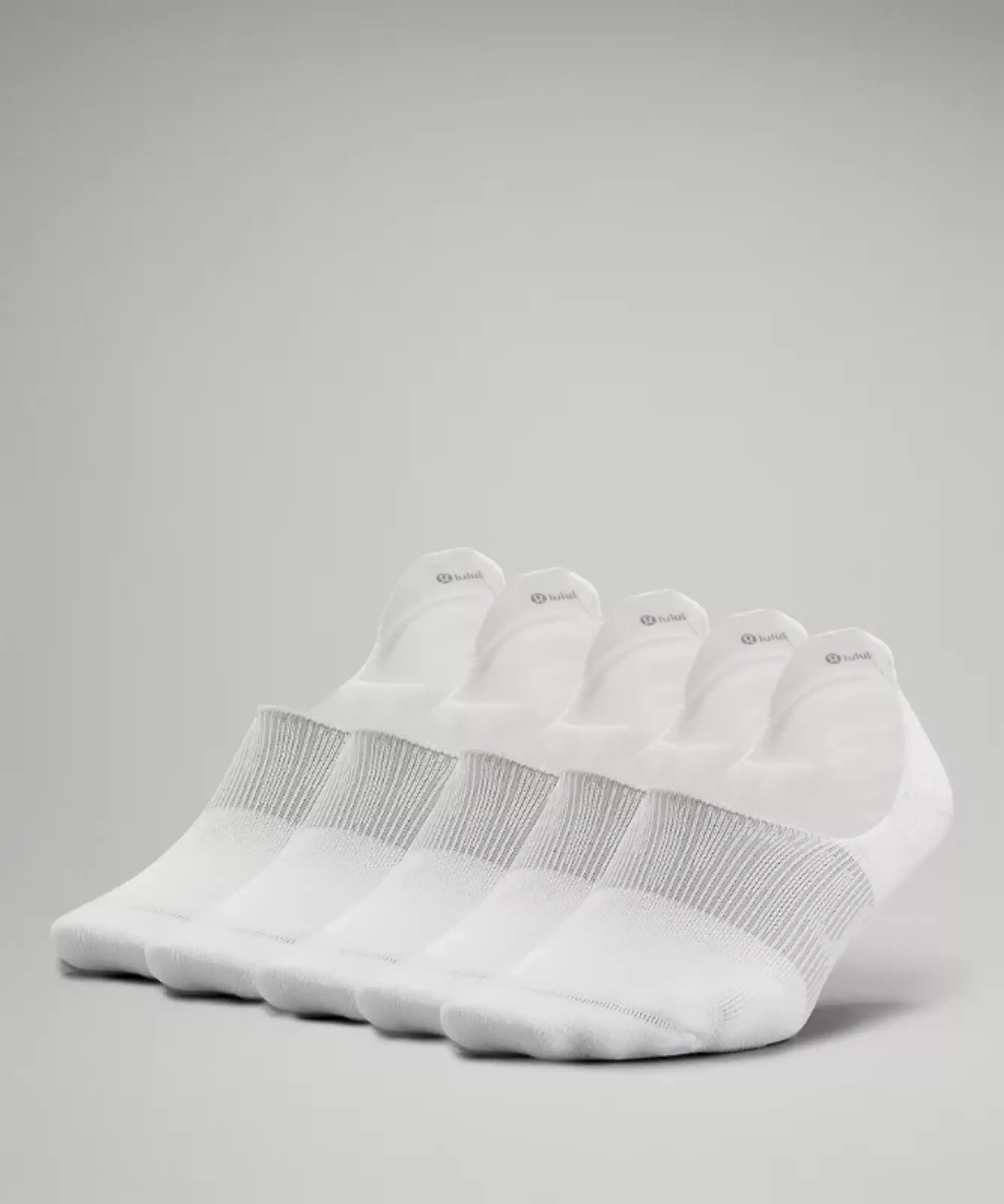 lululemon IE lululemon – Women's Power Stride No-Show Socks with Active Grip 5 Pack – Color White – Size M