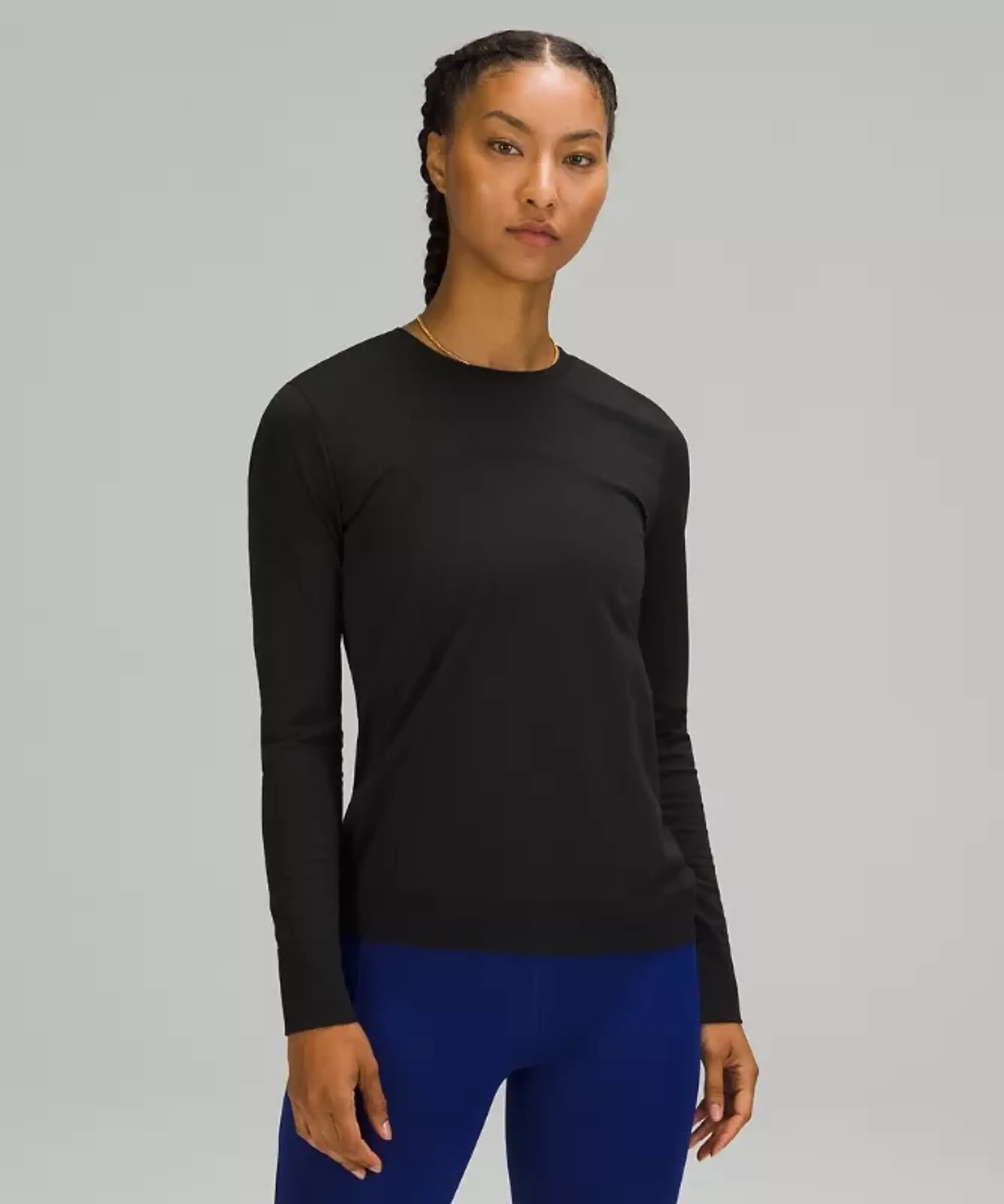 lululemon IE lululemon – Women's Swiftly Relaxed Long-Sleeve Shirt Hip Length – Color Black – Size 8