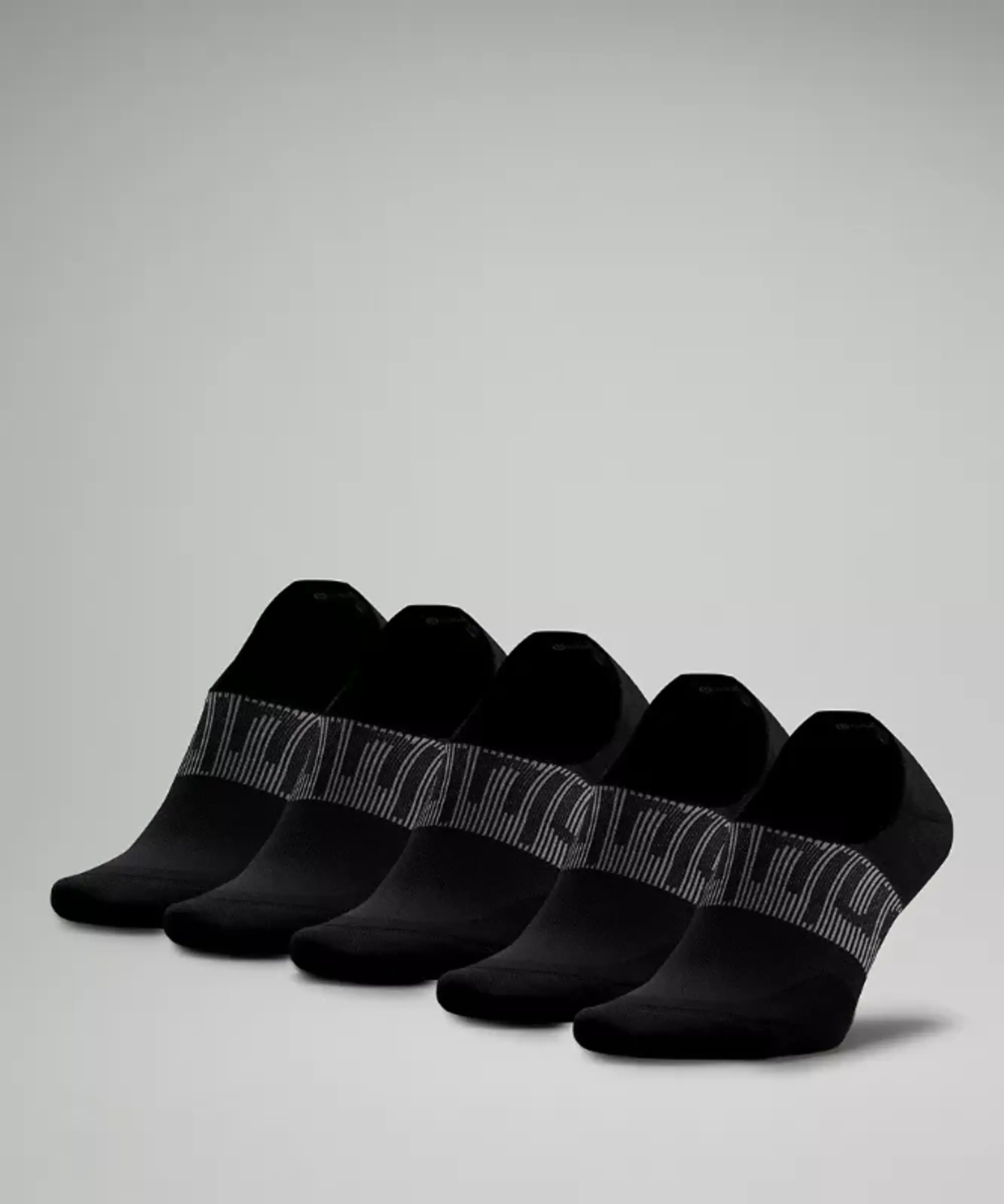 lululemon IE lululemon – Men's Power Stride No-Show Socks with Active Grip 5 Pack – Color Black – Size M