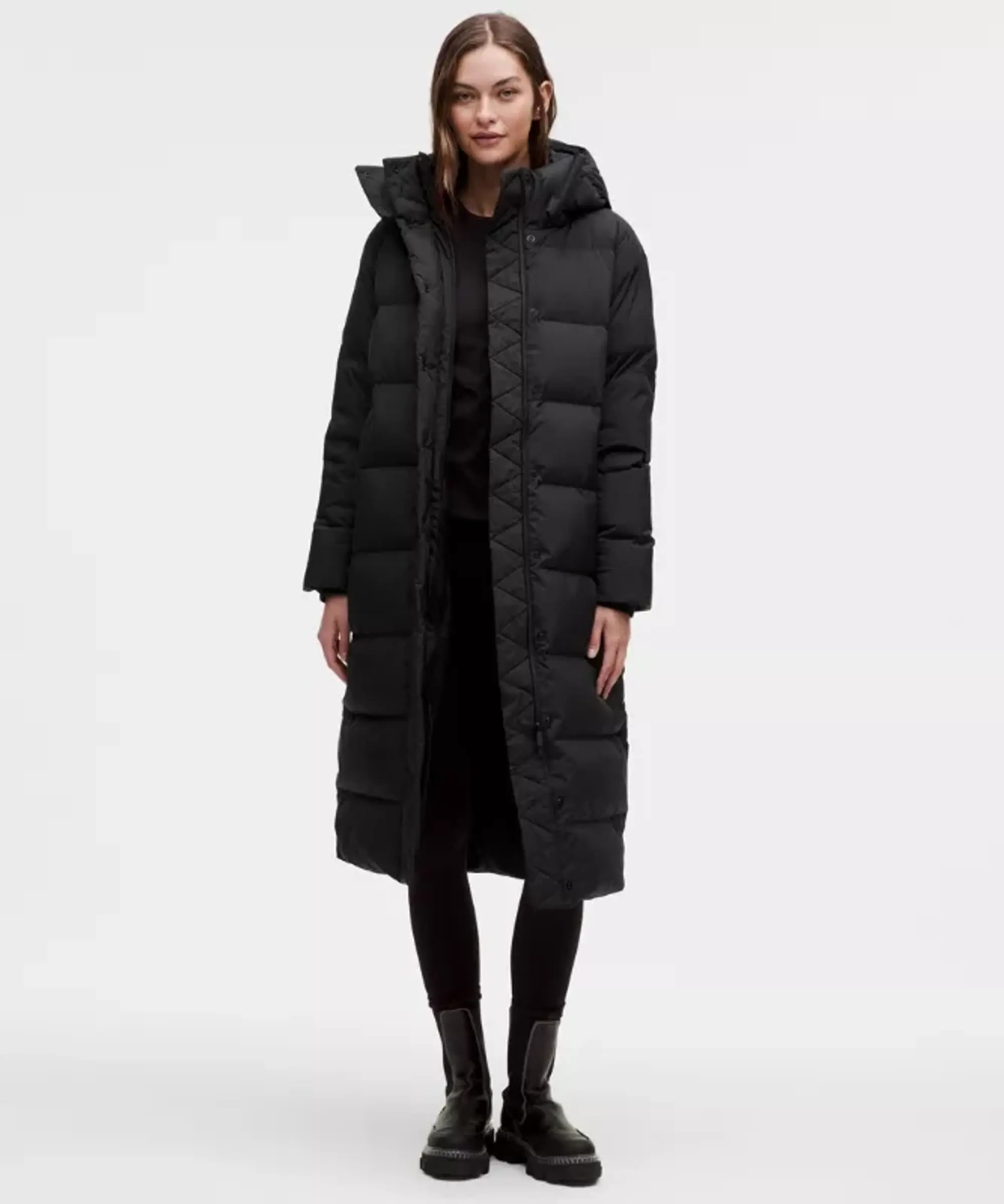 lululemon IE lululemon – Women's Wunder Puff 600-Down-Fill Long Jacket – Color Black – Size 14