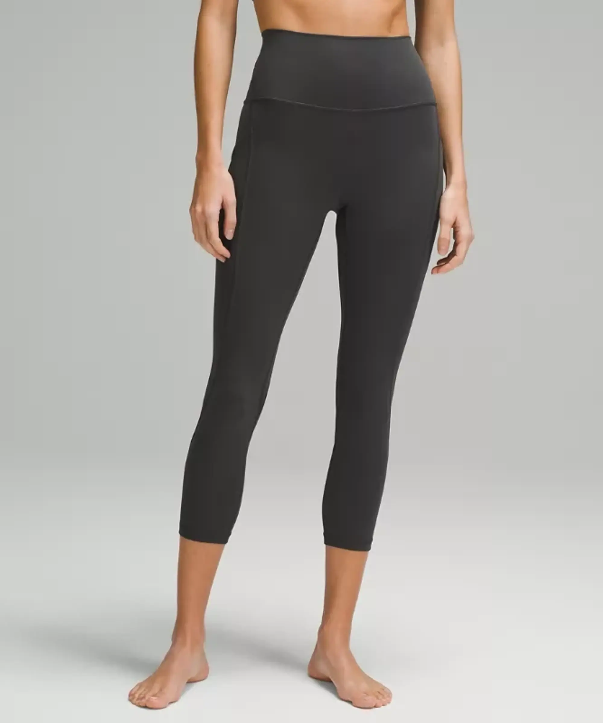 lululemon IE lululemon – Women's Align High-Rise Crop Leggings with Pockets – 23 – Color Grey – Size 8