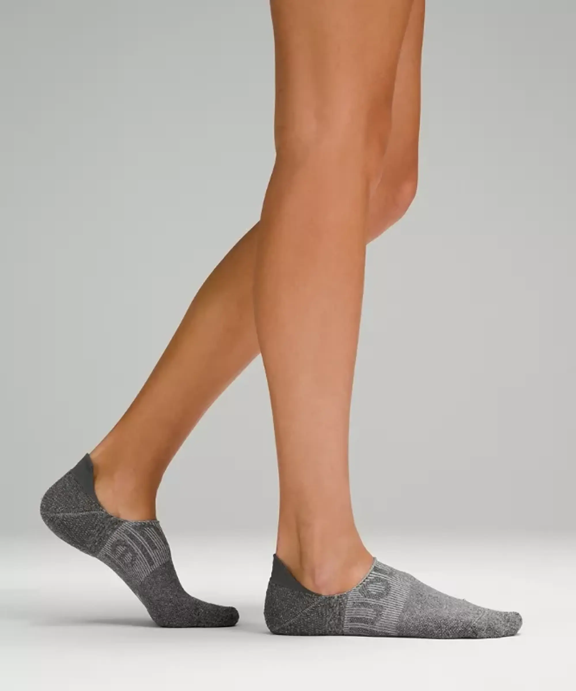 lululemon IE lululemon – Women's Power Stride No-Show Socks with Active Grip 5 Pack – Color White/Grey/Black – Size M