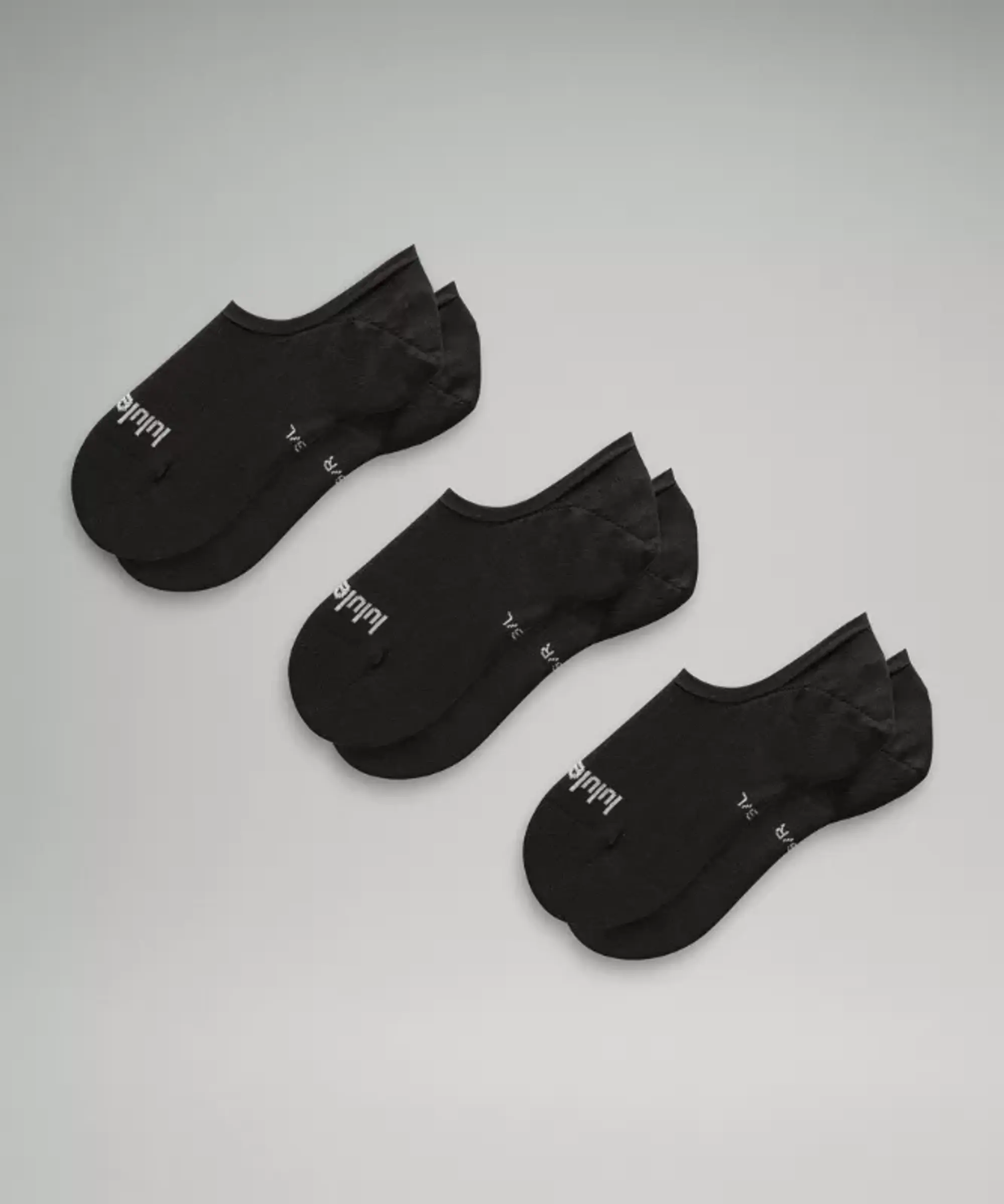 lululemon IE lululemon – Men's Daily Stride Comfort No-Show Socks 3 Pack – Color Black – Size XL