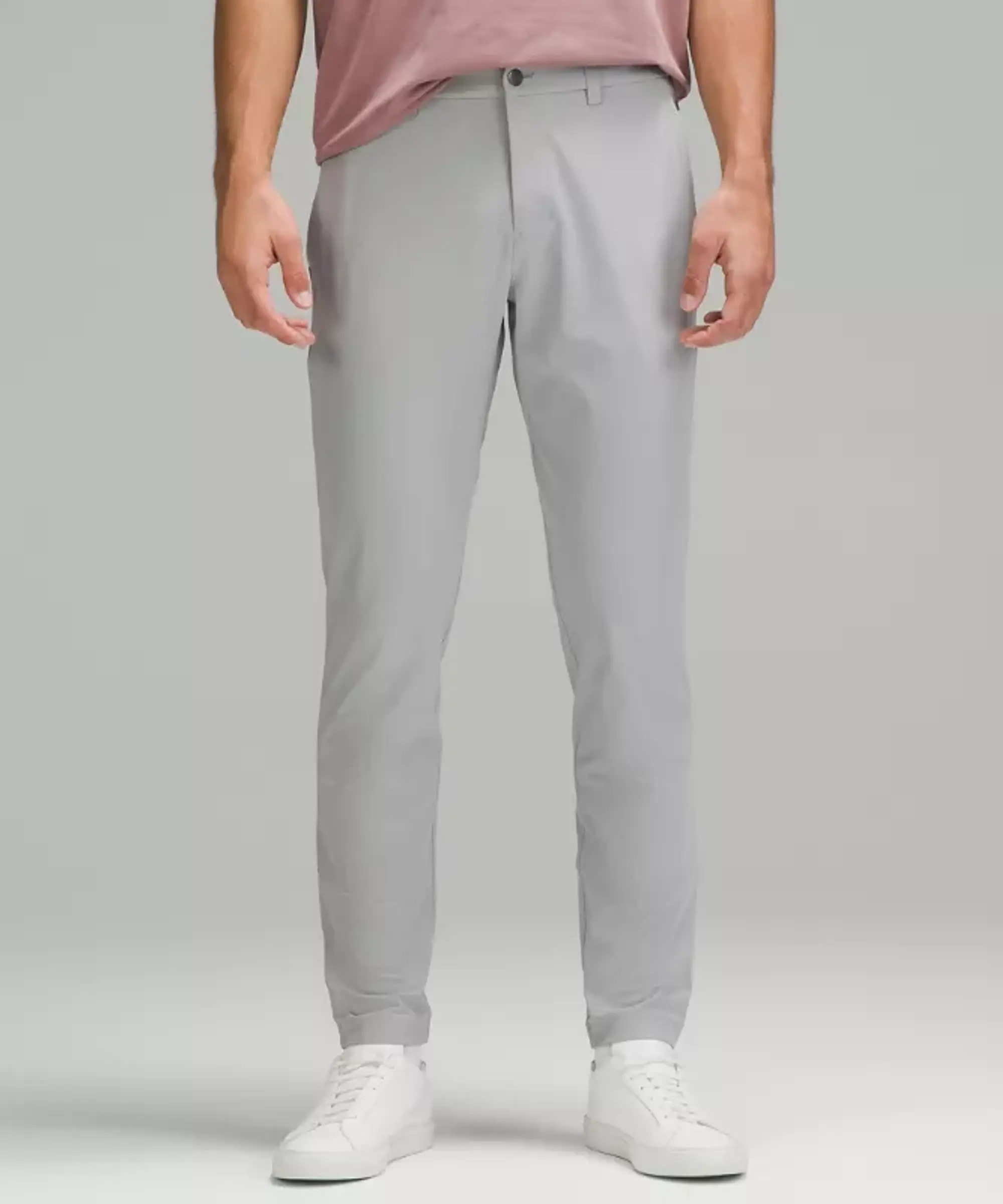 lululemon IE lululemon – Men's ABC Slim-Fit Trousers 34L Warpstreme – Color Silver/Grey – Size 46