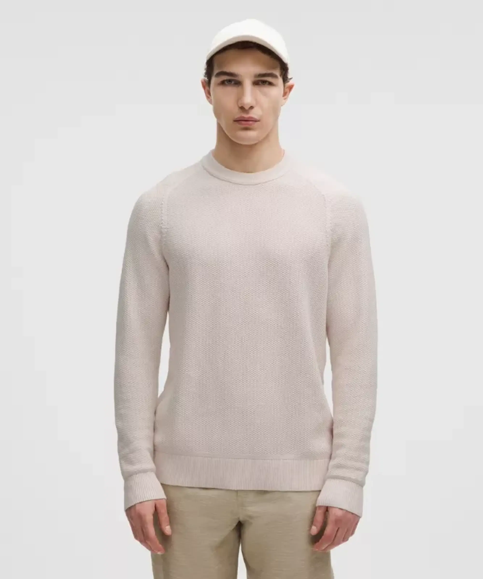 lululemon IE lululemon – Men's Textured Knit Crewneck Sweater – Color White – Size 2XL
