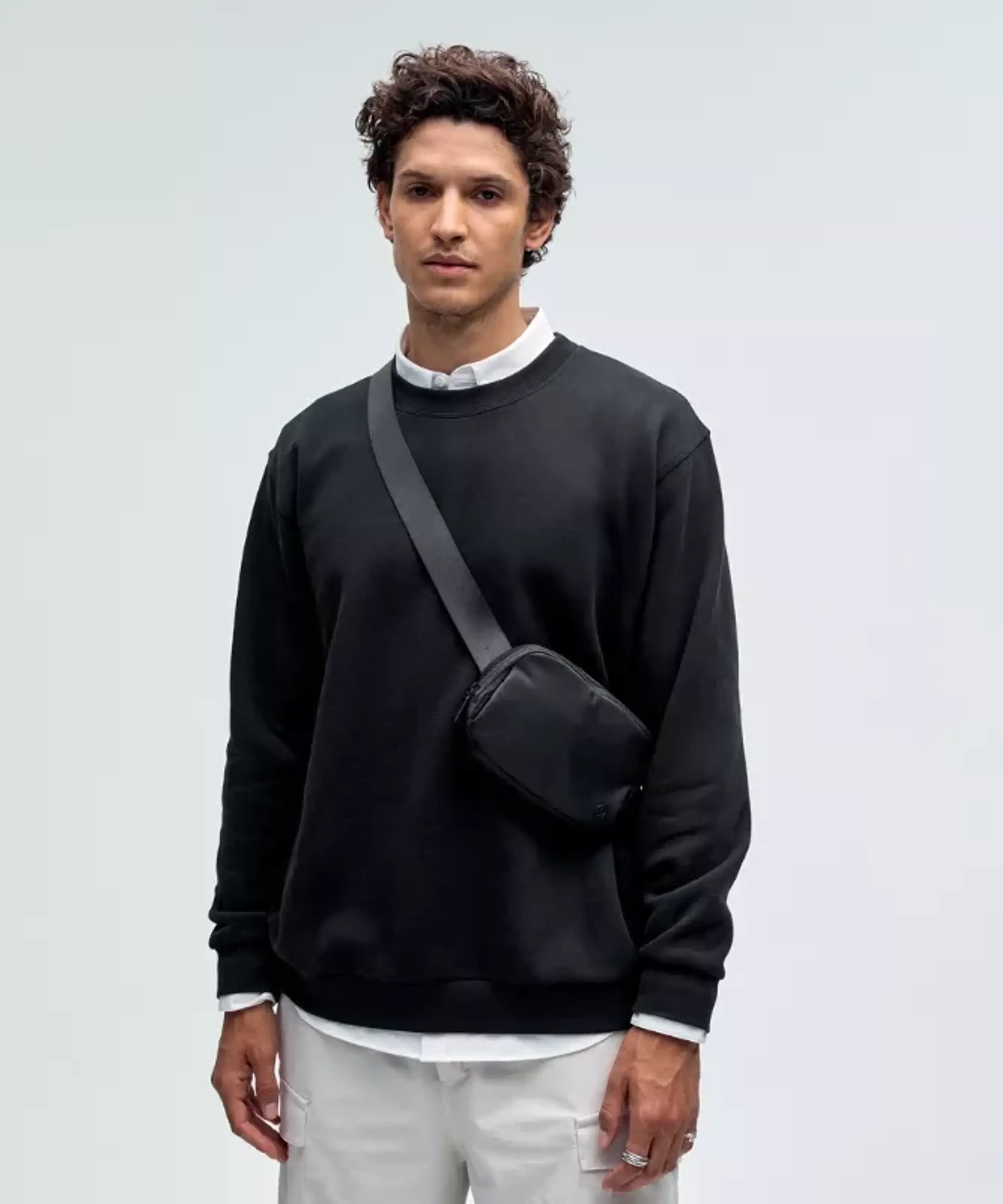 lululemon IE lululemon – Men's Steady State Crew Sweatshirt – Color Black – Size 2XL