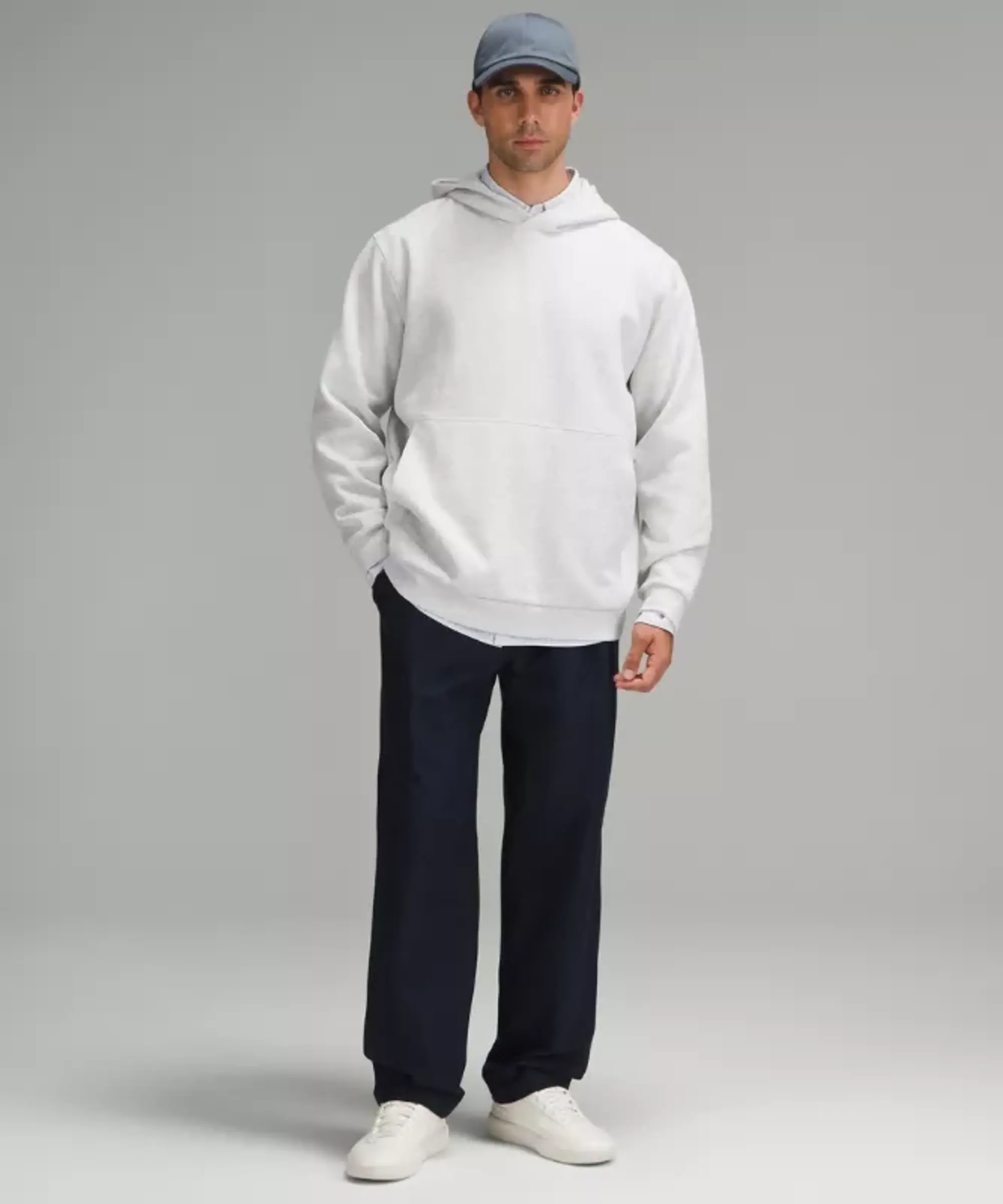 lululemon IE lululemon – Men's Steady State Pullover Hoodie – Color Light Grey/Grey – Size 2XL