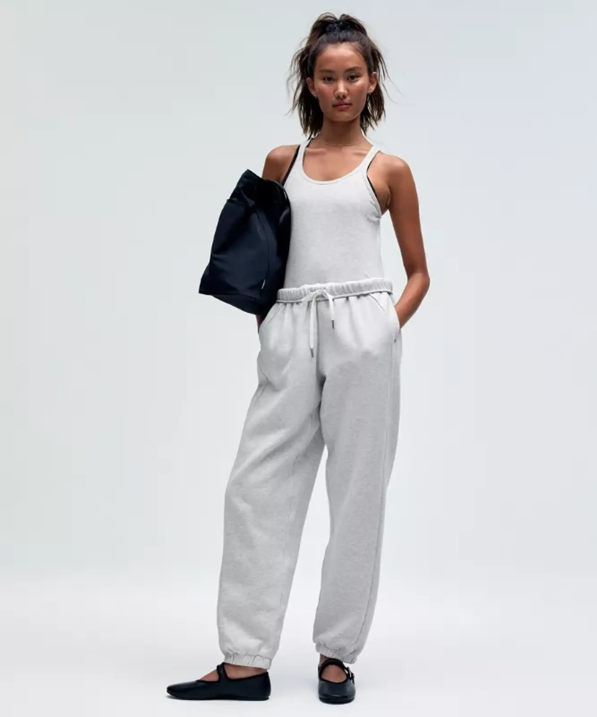 lululemon IE lululemon – Women's Scuba Mid-Rise Oversized Joggers Regular – Color Light Grey/Grey – Size 3XS