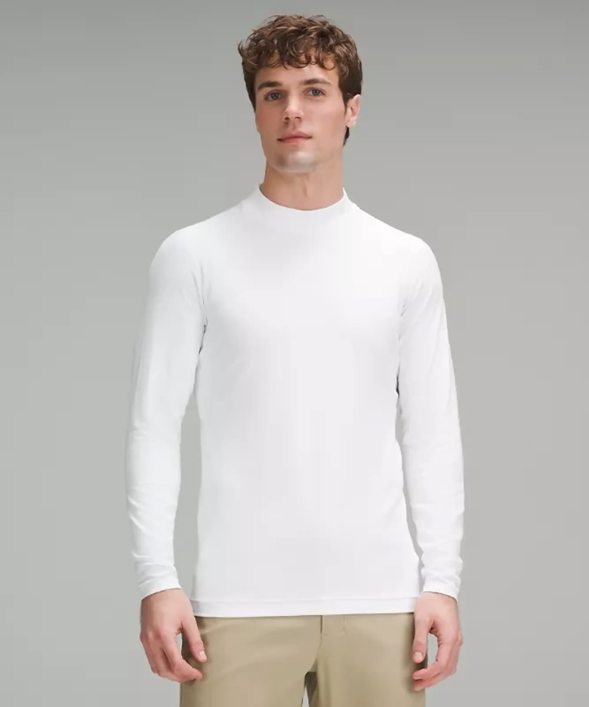 lululemon IE lululemon – Men's Mockneck Golf Long-Sleeve Baselayer – Color White – Size XL