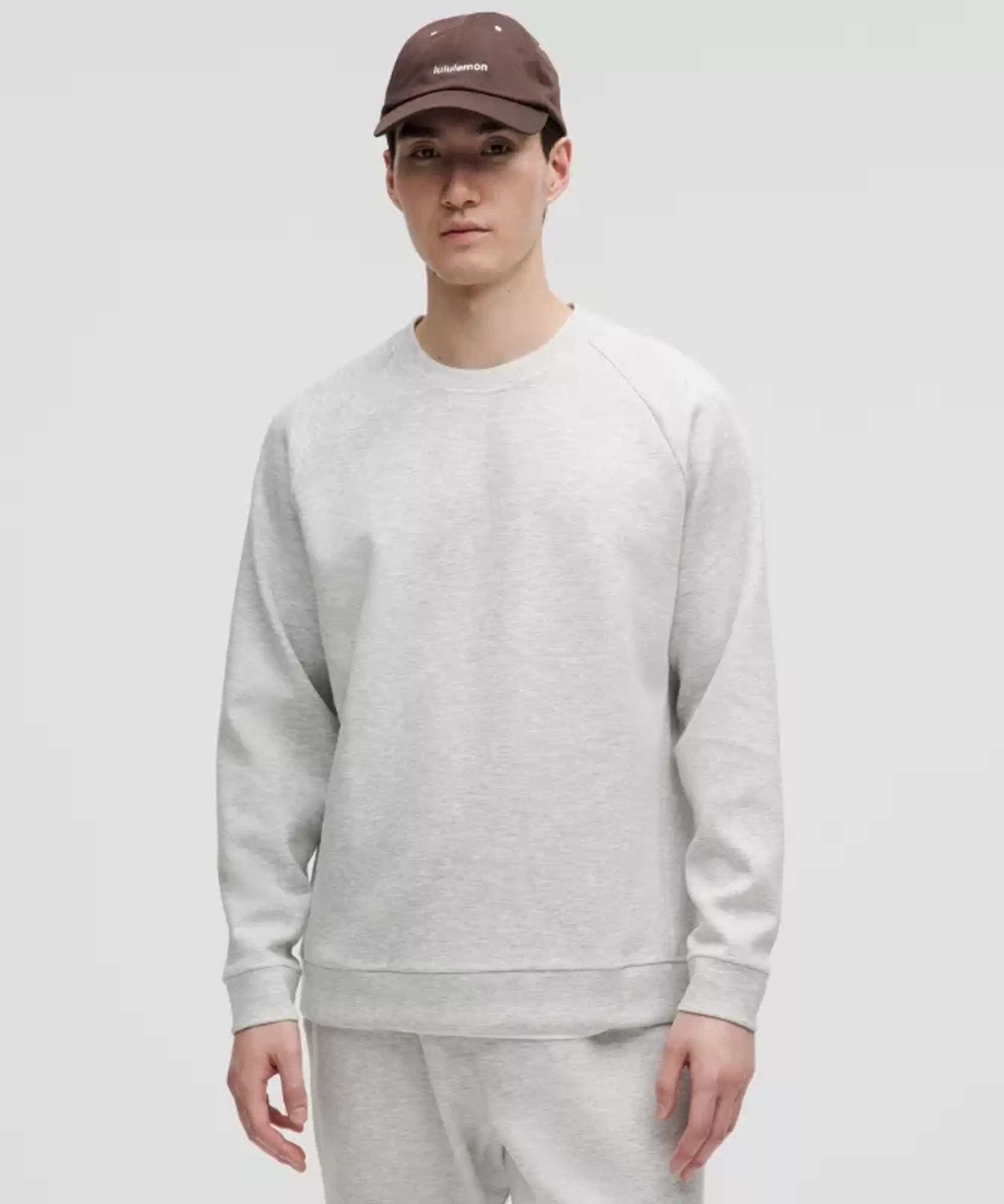 lululemon IE lululemon – Men's Smooth Spacer Classic-Fit Crew Sweatshirt – Color Light Grey/Grey – Size 2XL