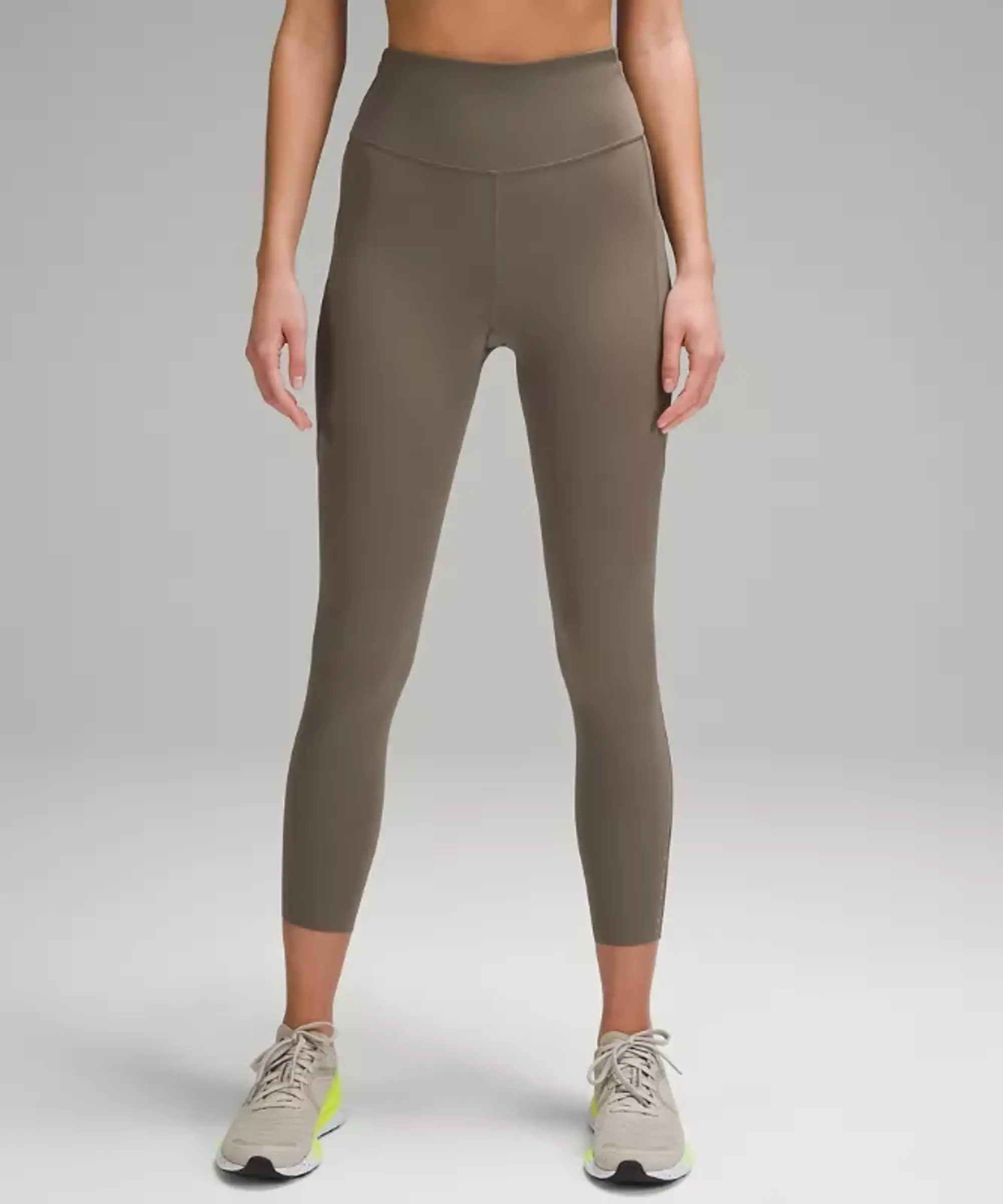 lululemon IE lululemon – Women's Fast and Free High-Rise Tight Leggings 25” Pockets – Color Brown – Size 8