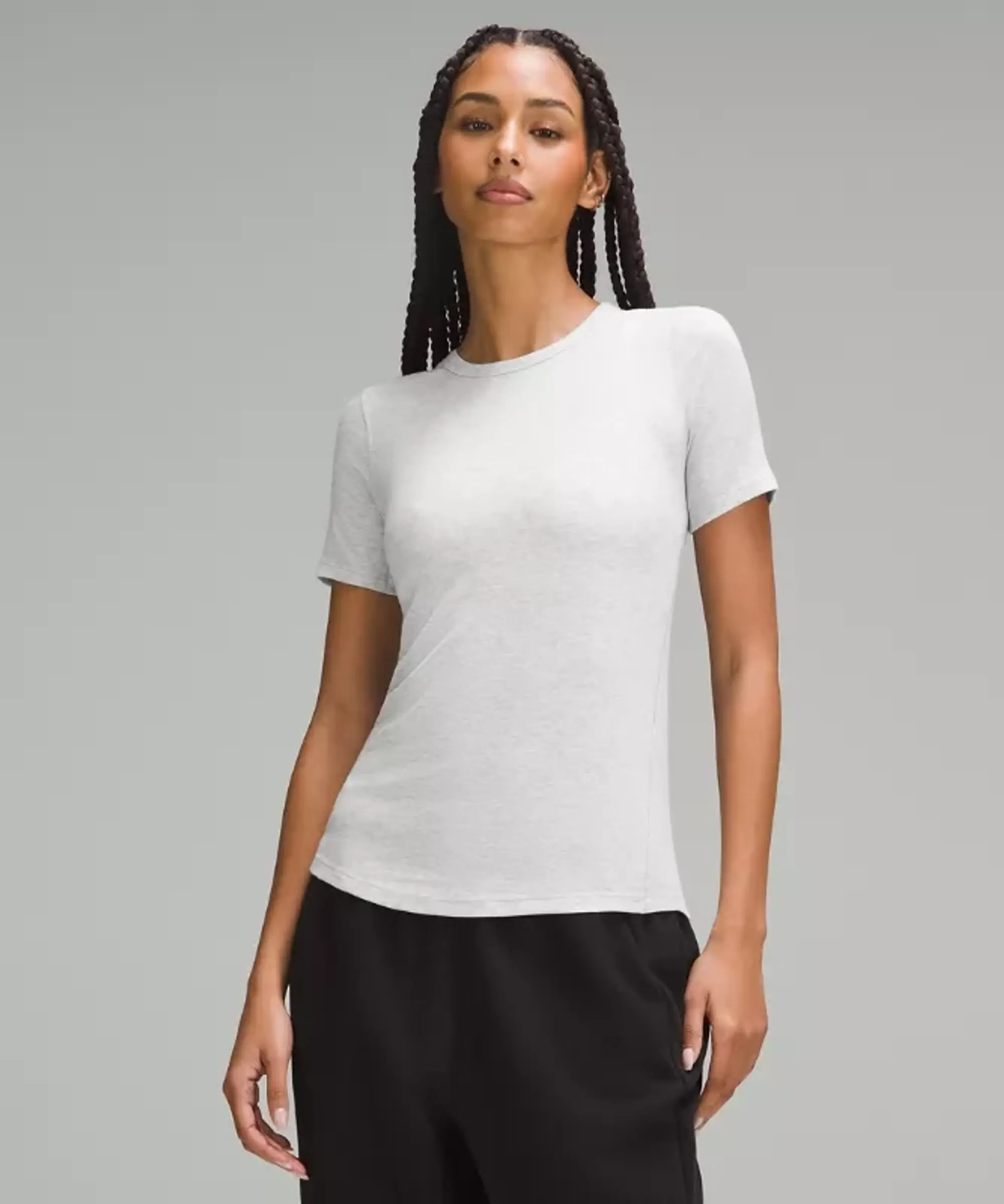 lululemon IE lululemon – Women's Hold Tight Short-Sleeve Shirt – Color Light Grey/Grey – Size 0