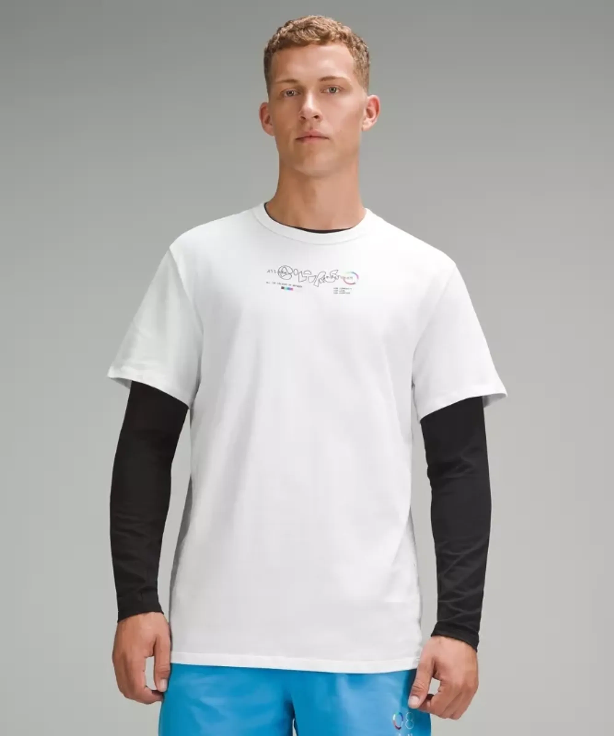 lululemon IE lululemon – Men's Jersey T-Shirt Pride – Color White – Size 2XL