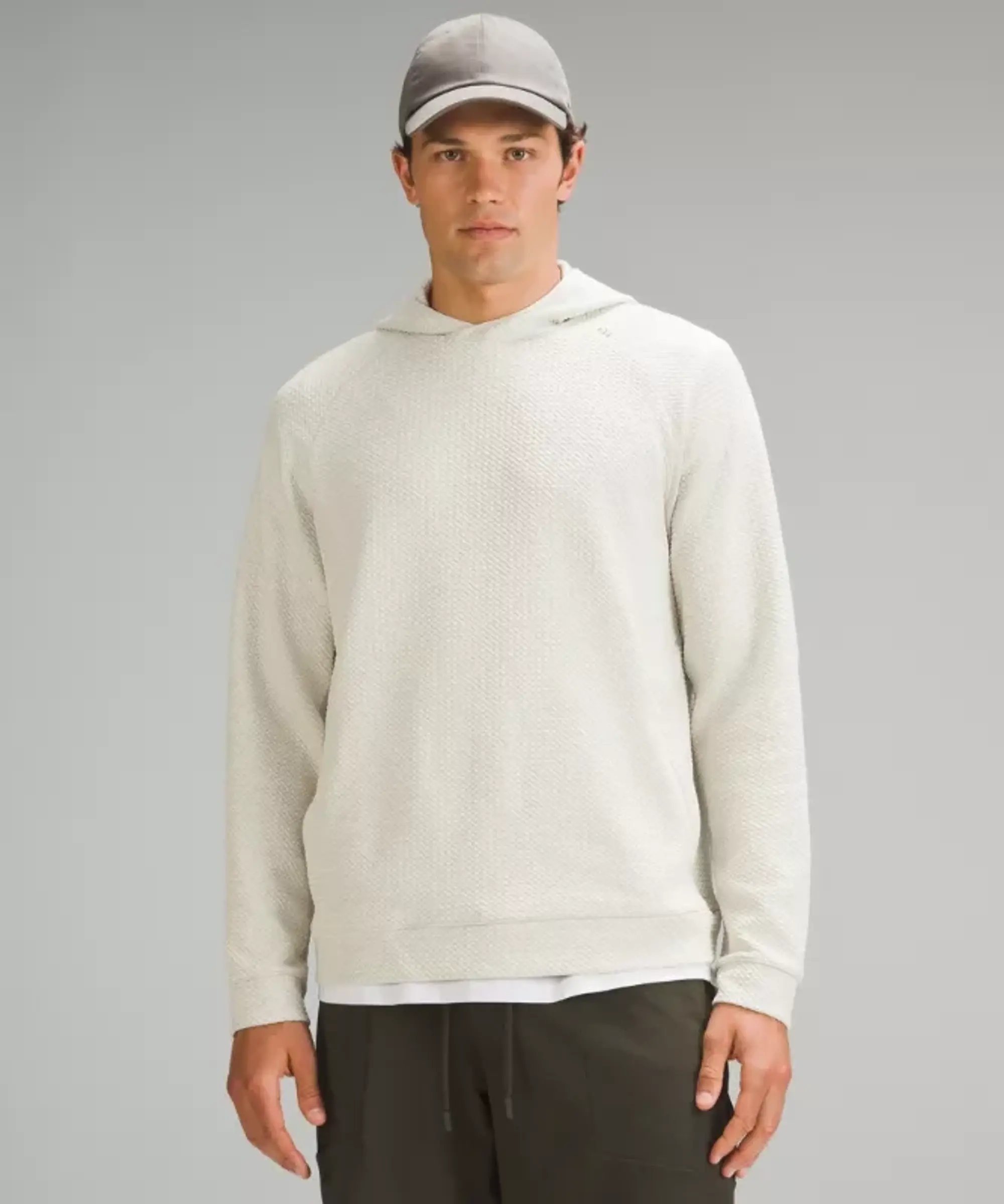 lululemon IE lululemon – Men's Textured Double-Knit Hoodie – Color Black/White – Size 2XL