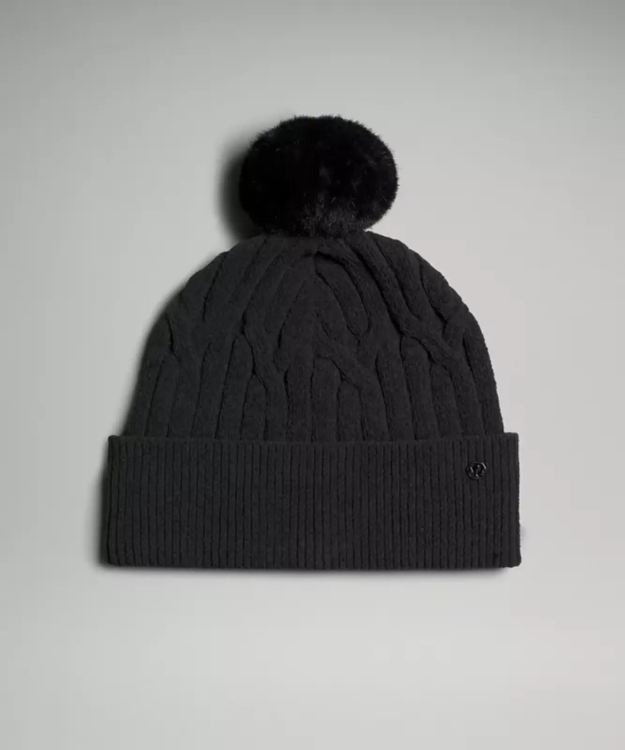 lululemon IE lululemon – Cable-Knit Pom-Pom Beanie Hat – Color Black