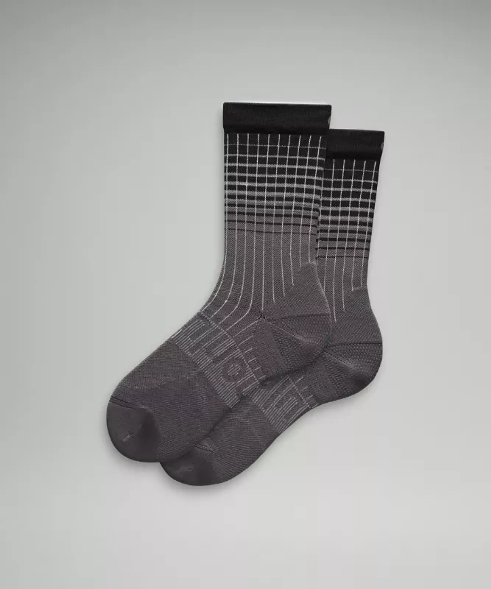lululemon IE lululemon – Women's Power Stride Crew Socks Reflective – Color Black/Grey/White – Size S