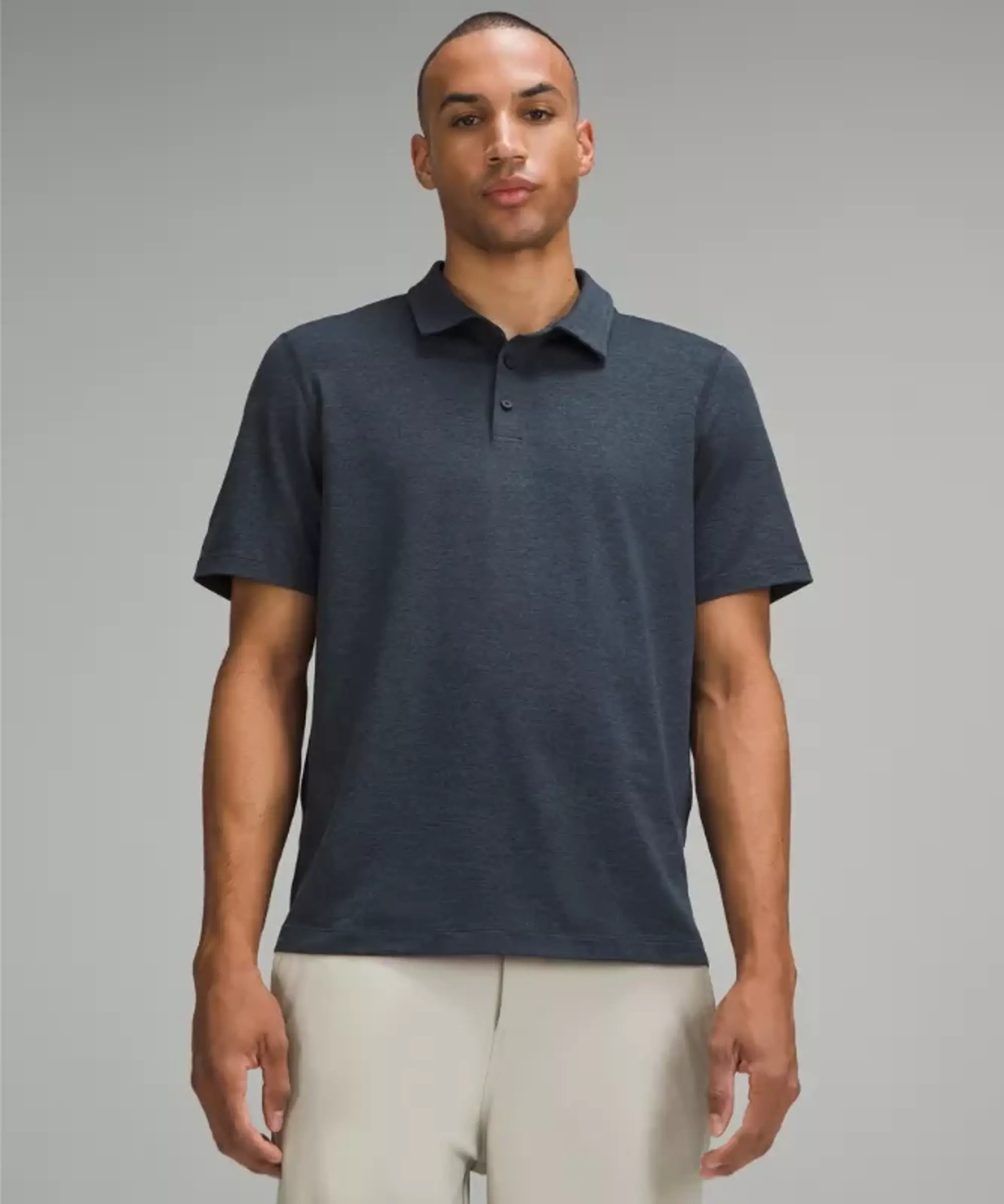 lululemon IE lululemon – Men's Soft Jersey Short-Sleeve Polo Shirt – Color Blue – Size 2XL