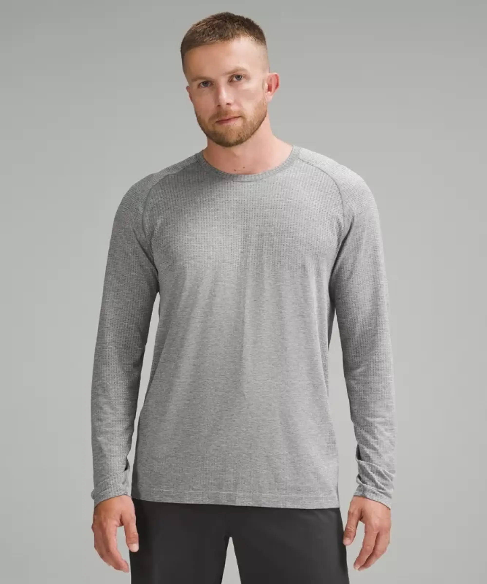 lululemon IE lululemon – Men's Metal Vent Tech Long-Sleeve Shirt – Color White/Grey – Size 2XL