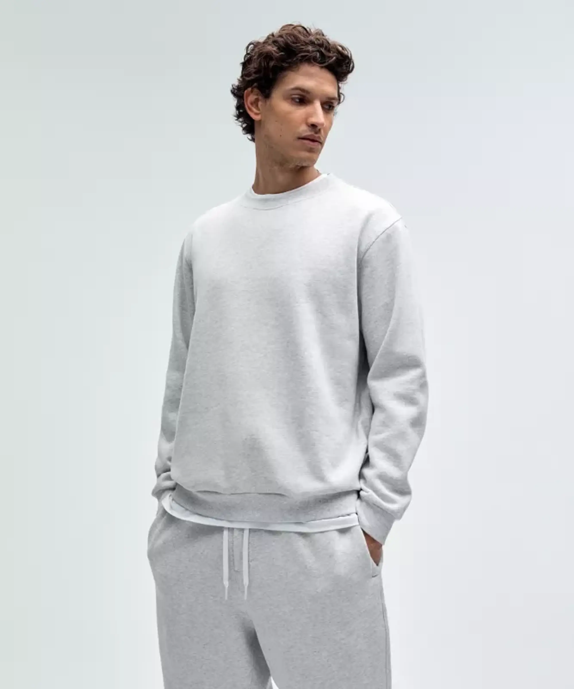 lululemon IE lululemon – Men's Steady State Crew Sweatshirt – Color Light Grey/Grey – Size M
