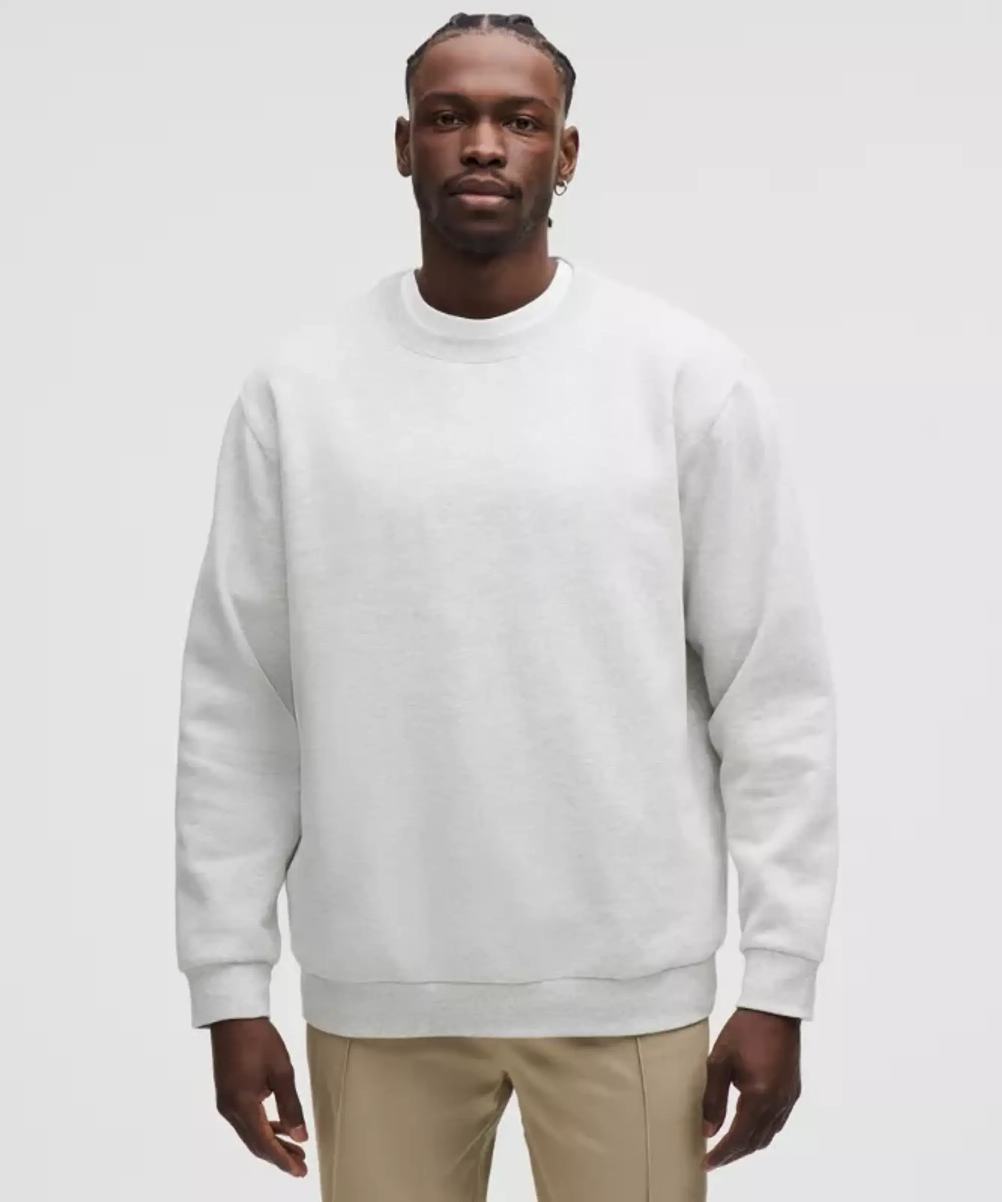lululemon IE lululemon – Men's Steady State Crew Sweatshirt – Color Light Grey/Grey – Size M
