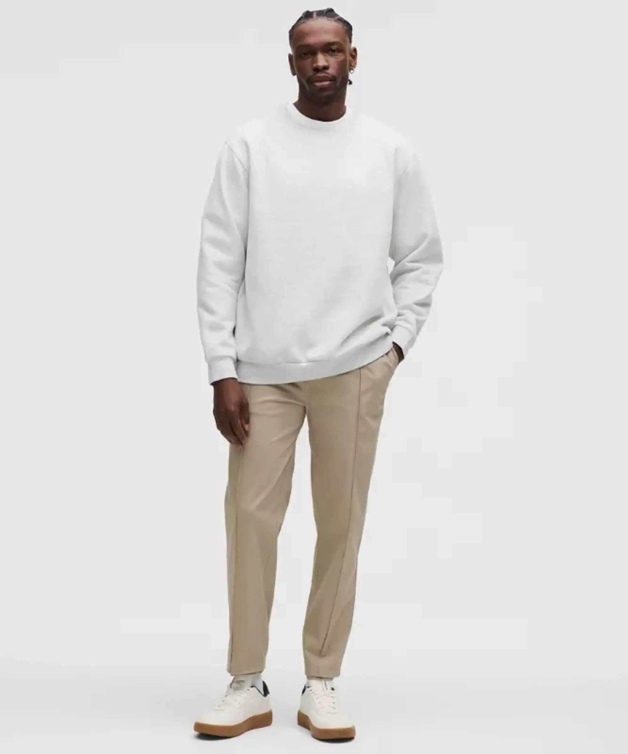 lululemon IE lululemon – Men's Steady State Crew Sweatshirt – Color Light Grey/Grey – Size M
