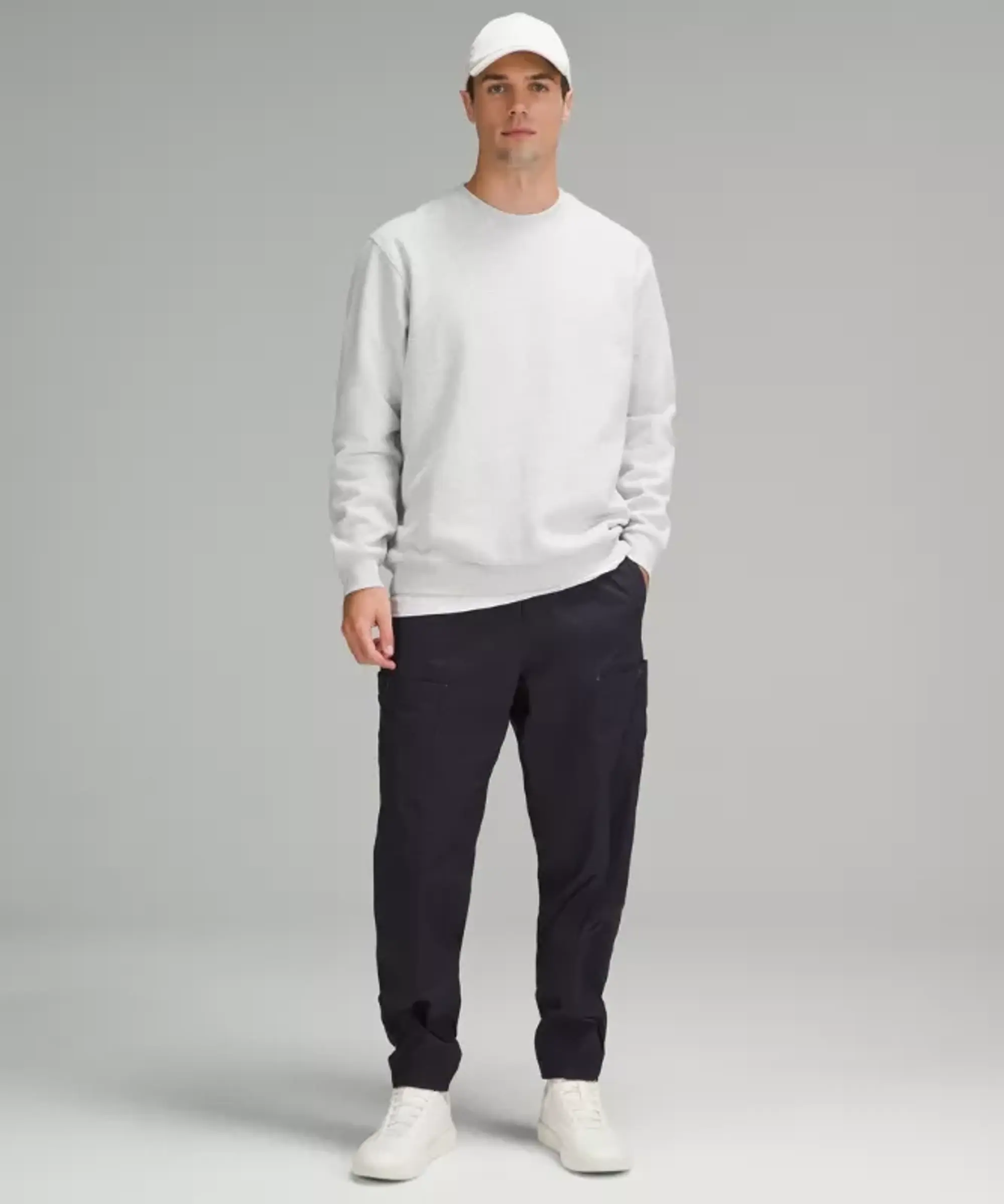 lululemon IE lululemon – Men's Steady State Crew Sweatshirt – Color Light Grey/Grey – Size M
