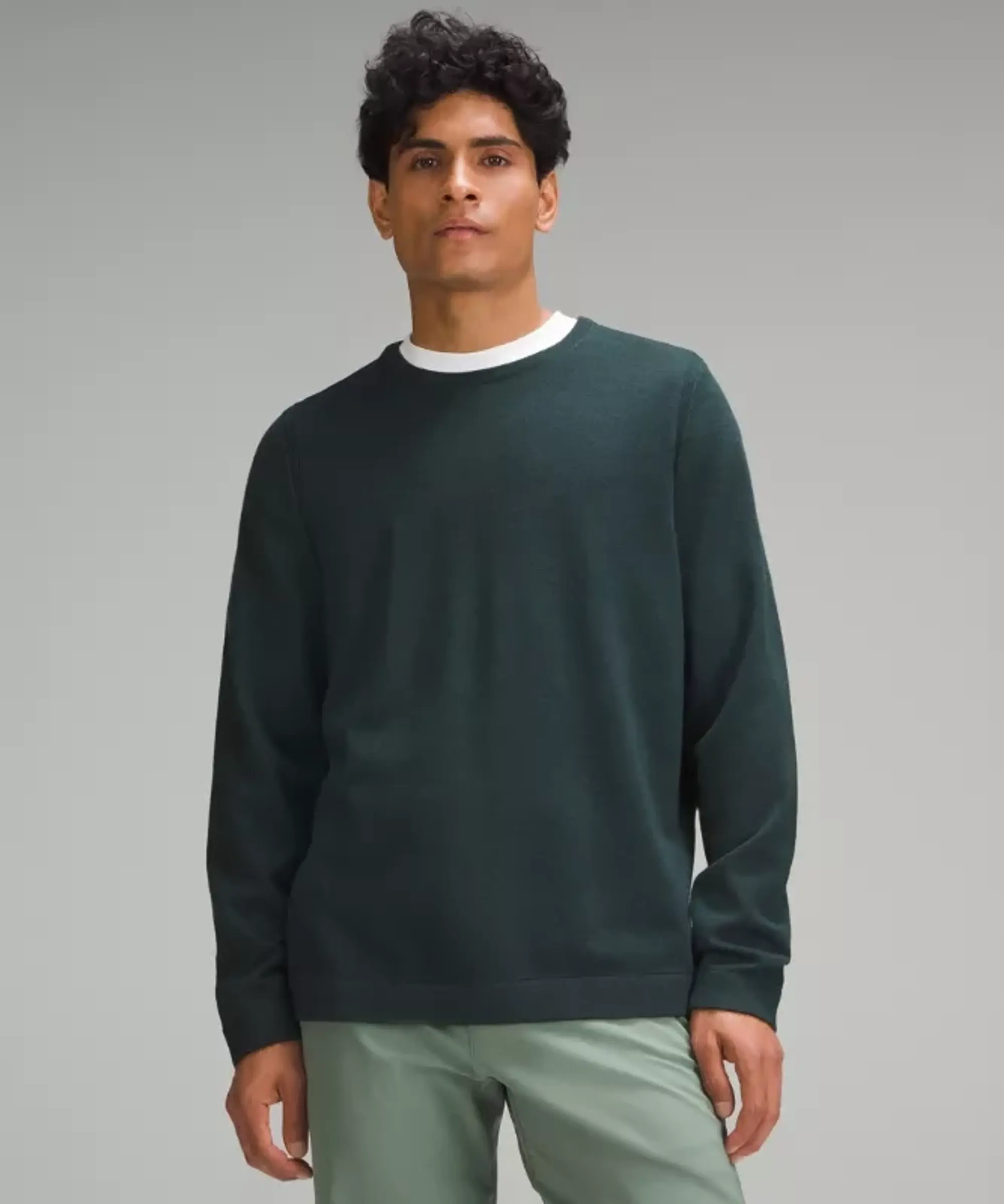 lululemon IE lululemon – Men's New Venture Crewneck Sweater – Color Green – Size 2XL