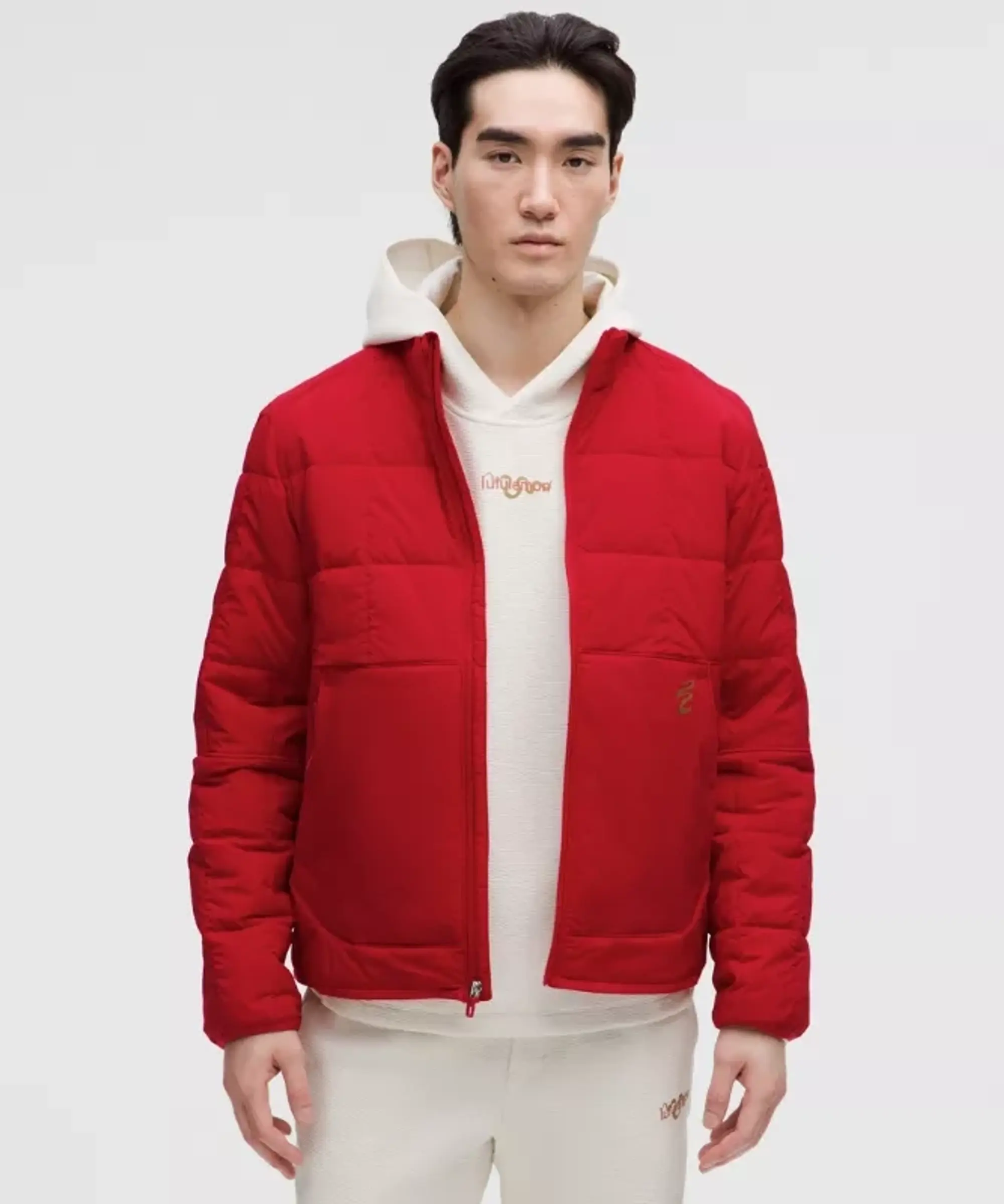 lululemon IE lululemon – Men's Lunar New Year Route Ready Lightweight Insulated Jacket – Color Dark Red/Neon/Red – Size 2XL