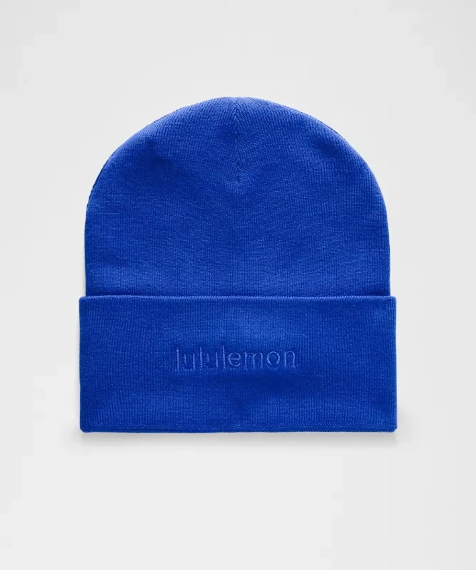 lululemon IE lululemon – Warm Revelation Beanie Hat Wordmark – Color Blue/Neon