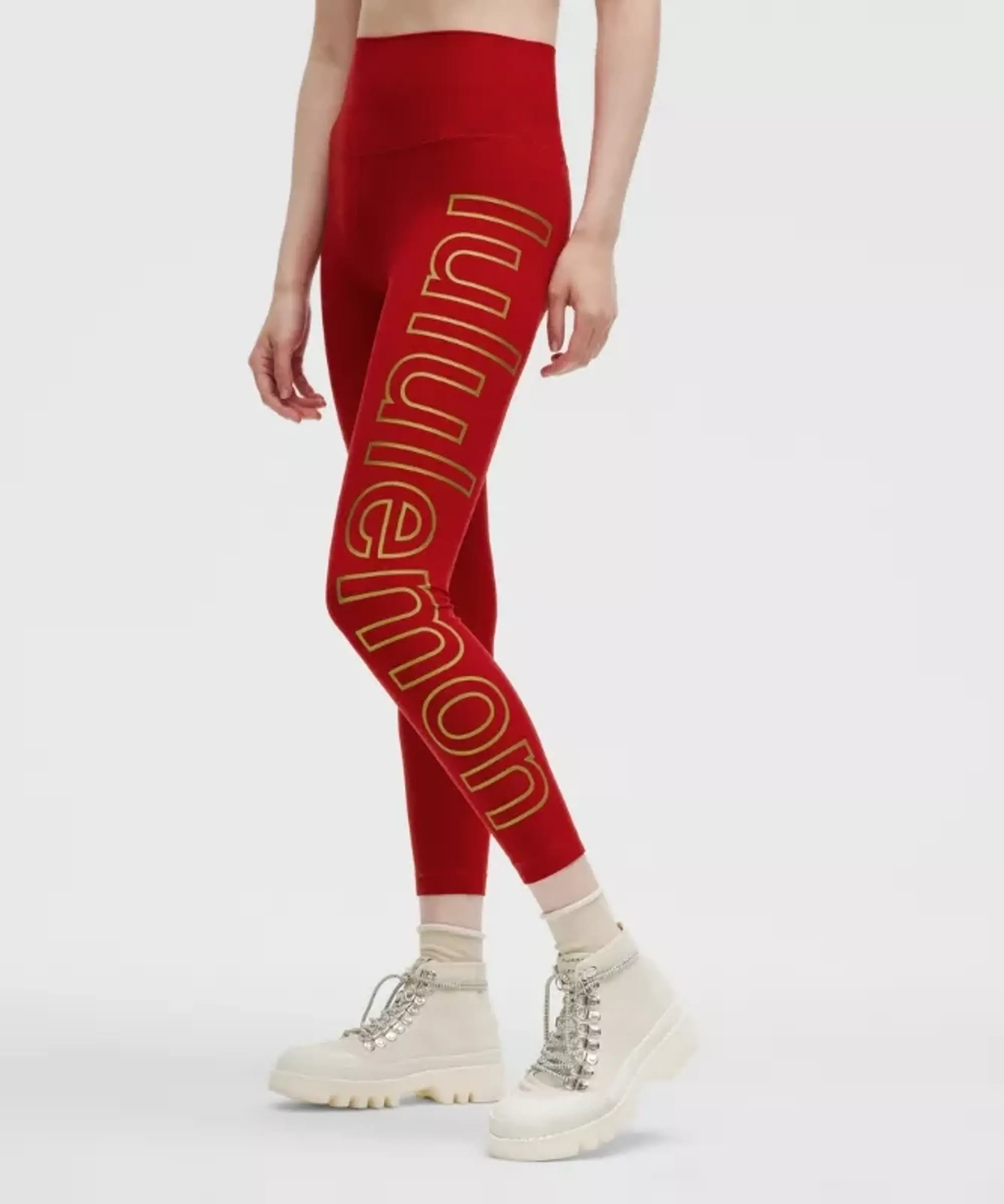 lululemon IE lululemon – Women's Lunar New Year Align High-Rise Pants – 25 – Color Dark Red/Neon/Red – Size 8
