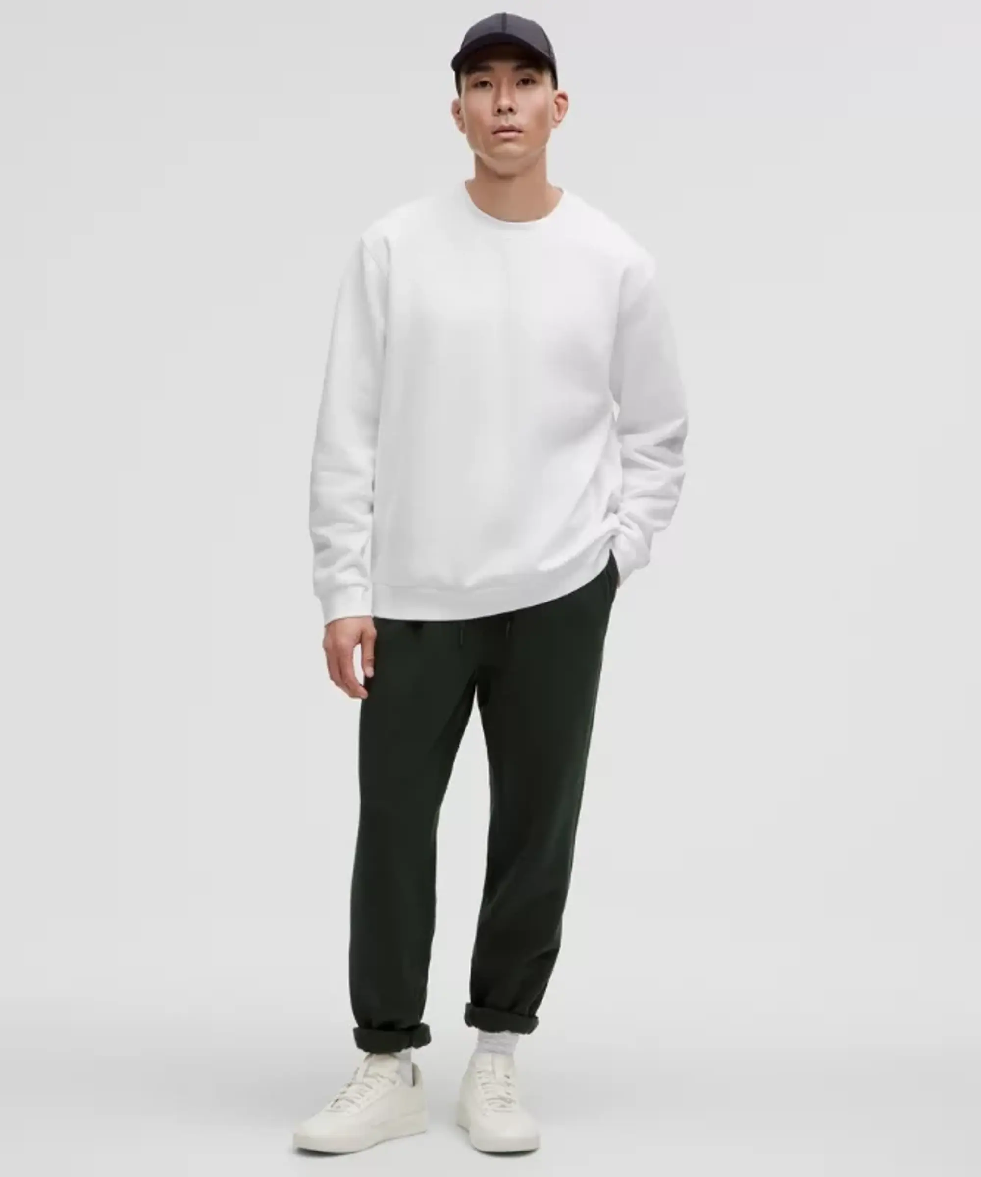 lululemon IE lululemon – Men's Steady State Crew Sweatshirt – Color White – Size 2XL