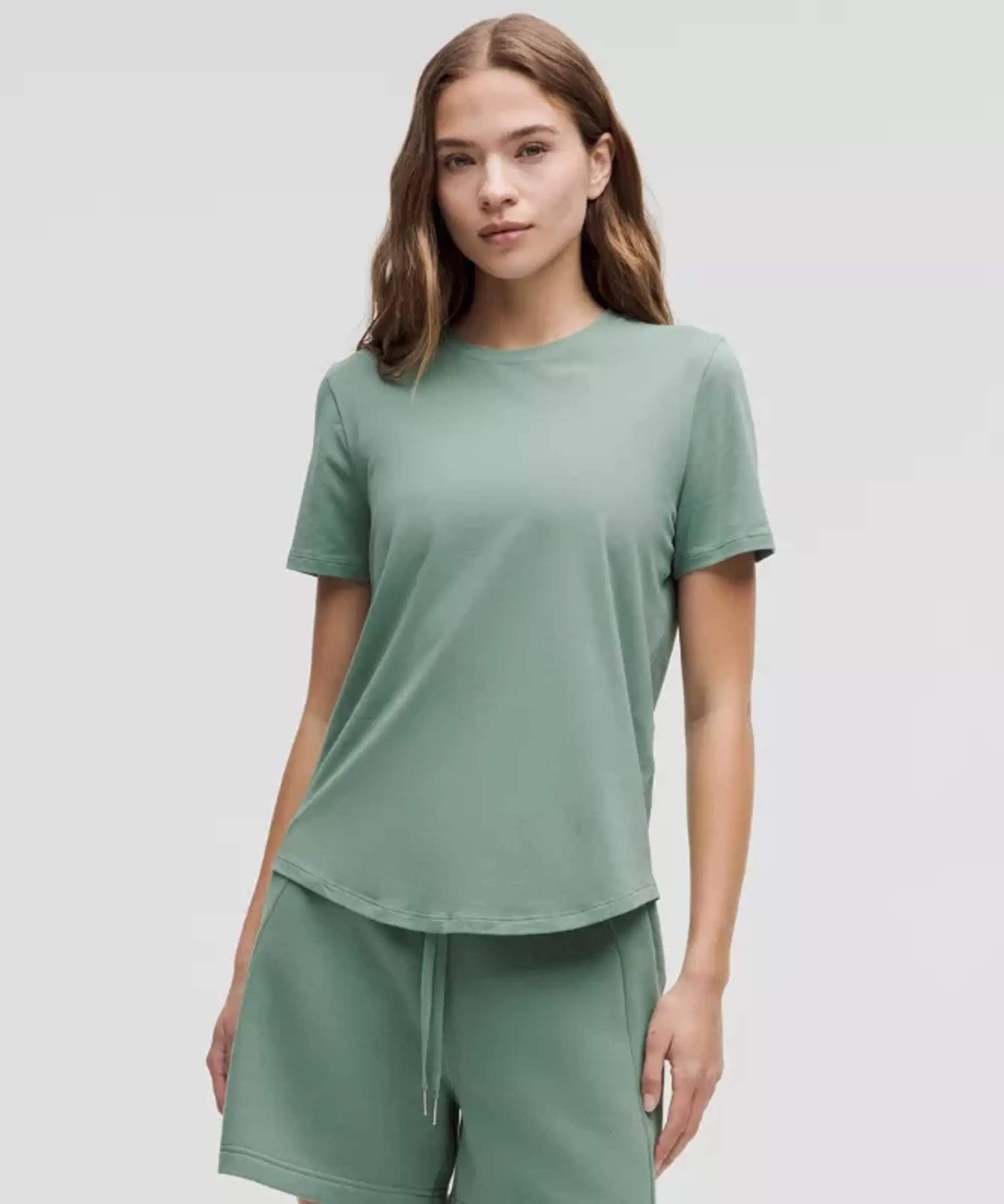 lululemon IE lululemon – Women's Love Curved-Hem Crewneck T-Shirt – Color Blue/Pastel – Size 4