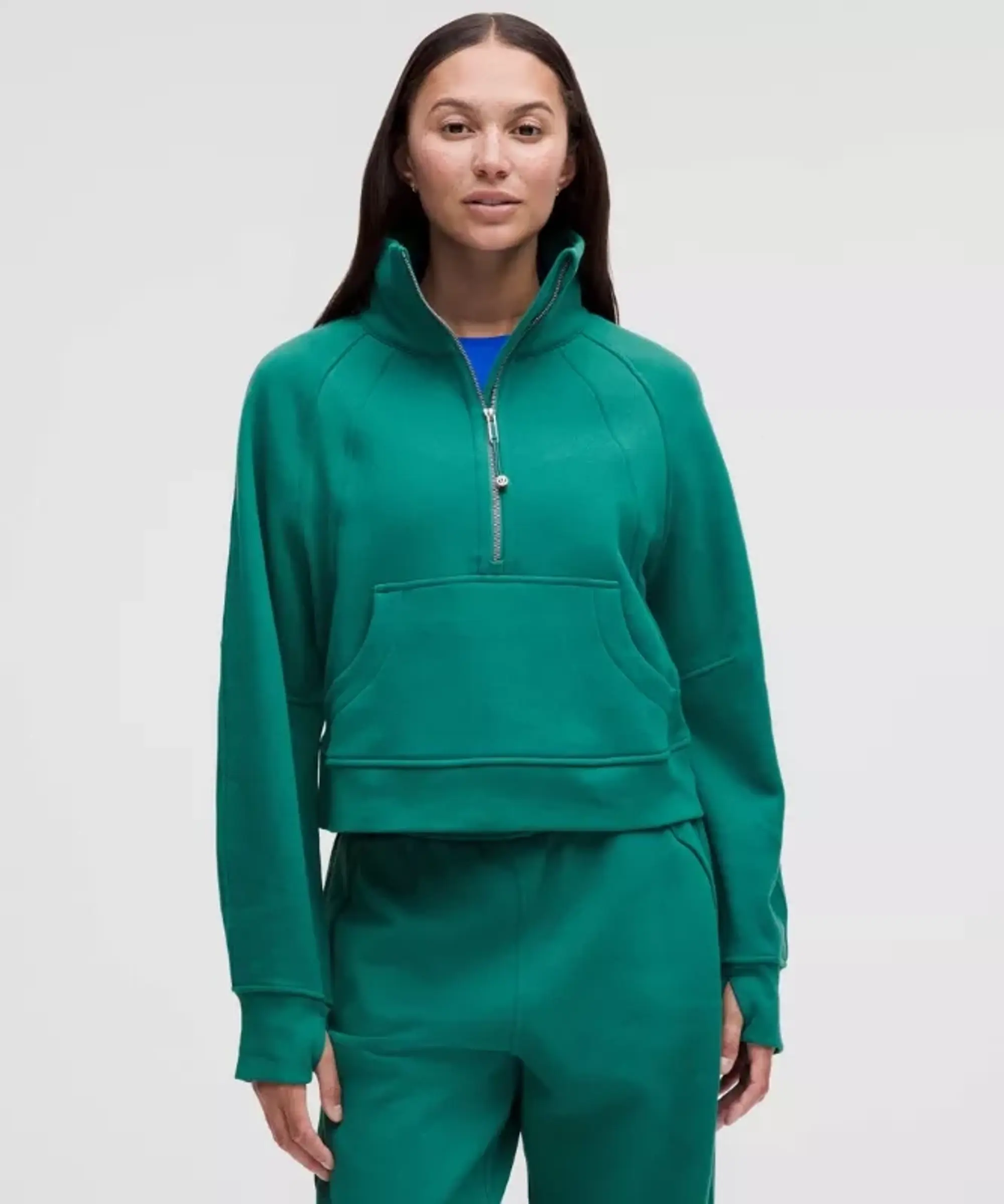lululemon IE lululemon – Women's Scuba Oversized Funnel-Neck Half Zip Sweatshirt – Color Green – Size XS/S