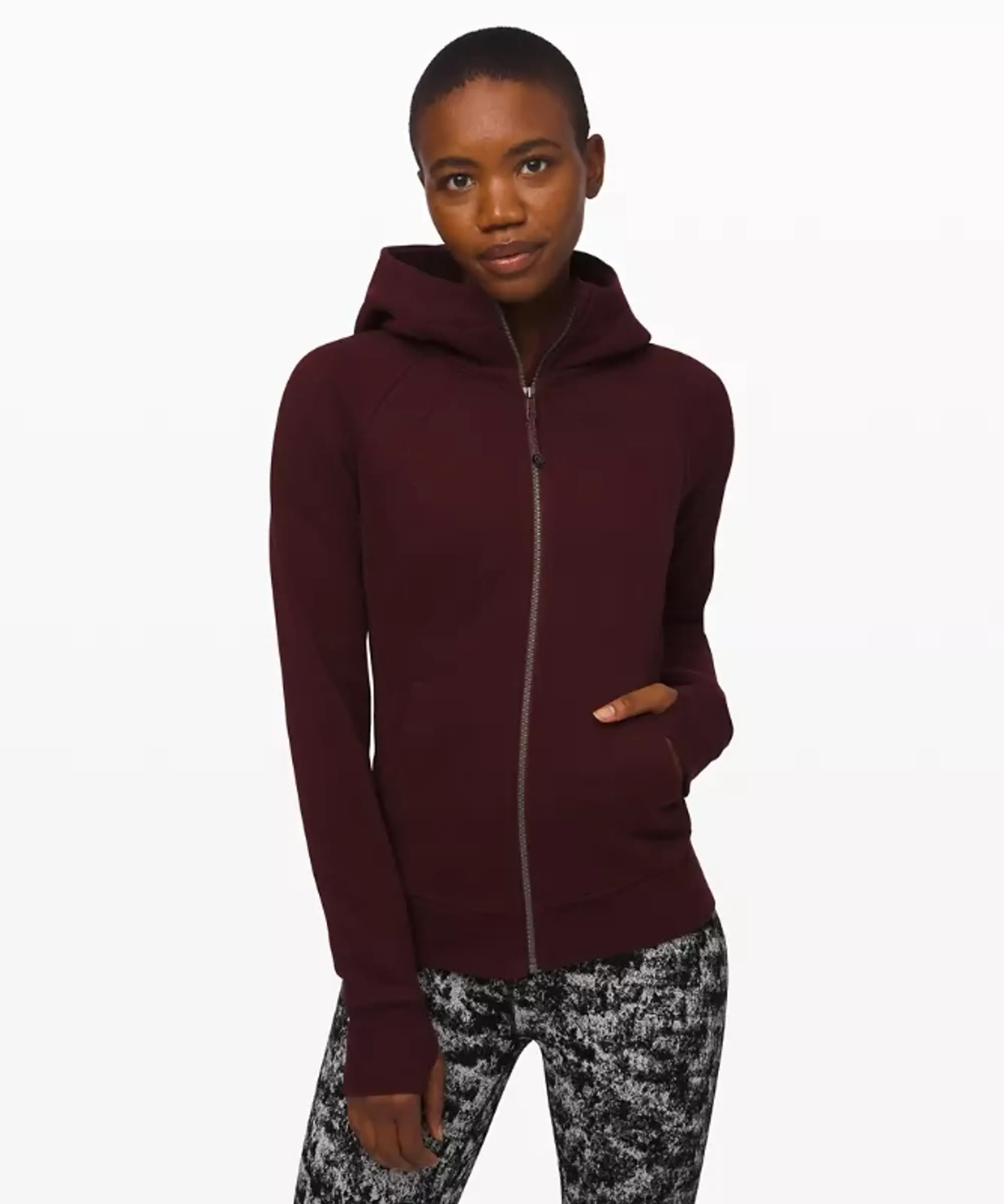 lululemon IE lululemon – Women's Scuba Full-Zip Hoodie – Color Burgundy/Red – Size 20