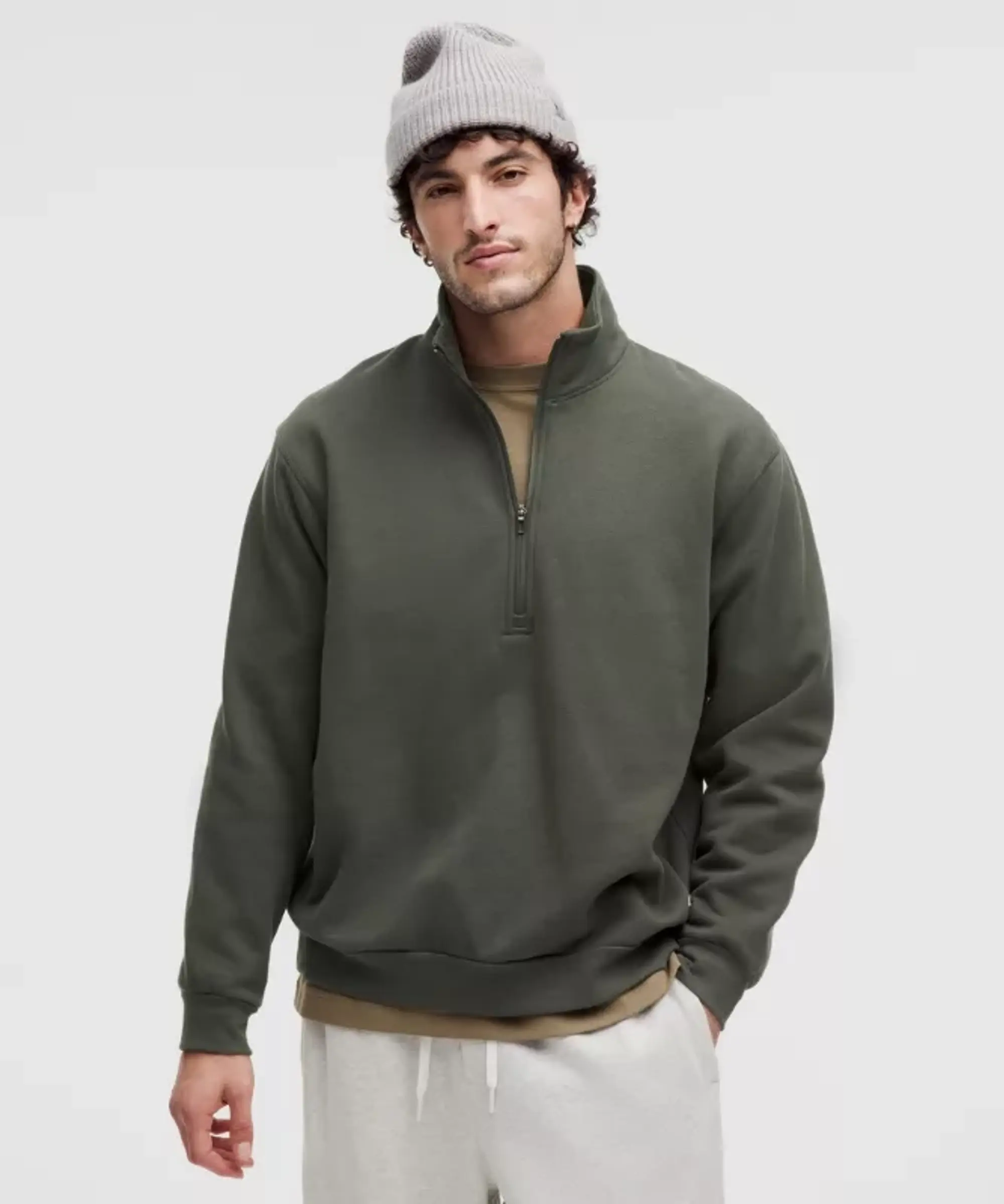 lululemon IE lululemon – Men's Steady State Half Zip Sweatshirt – Color Brown – Size XL