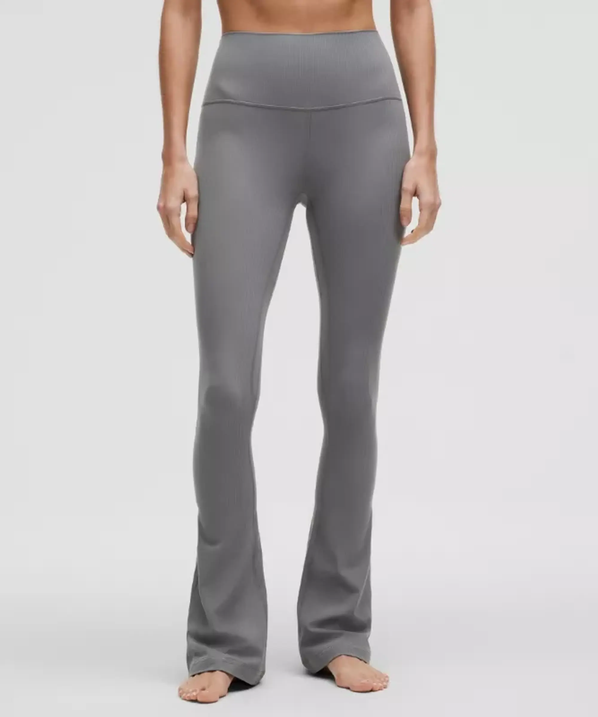 lululemon IE lululemon – Women's Align High-Rise Ribbed Mini-Flare Pants Regular – Color Grey – Size 4