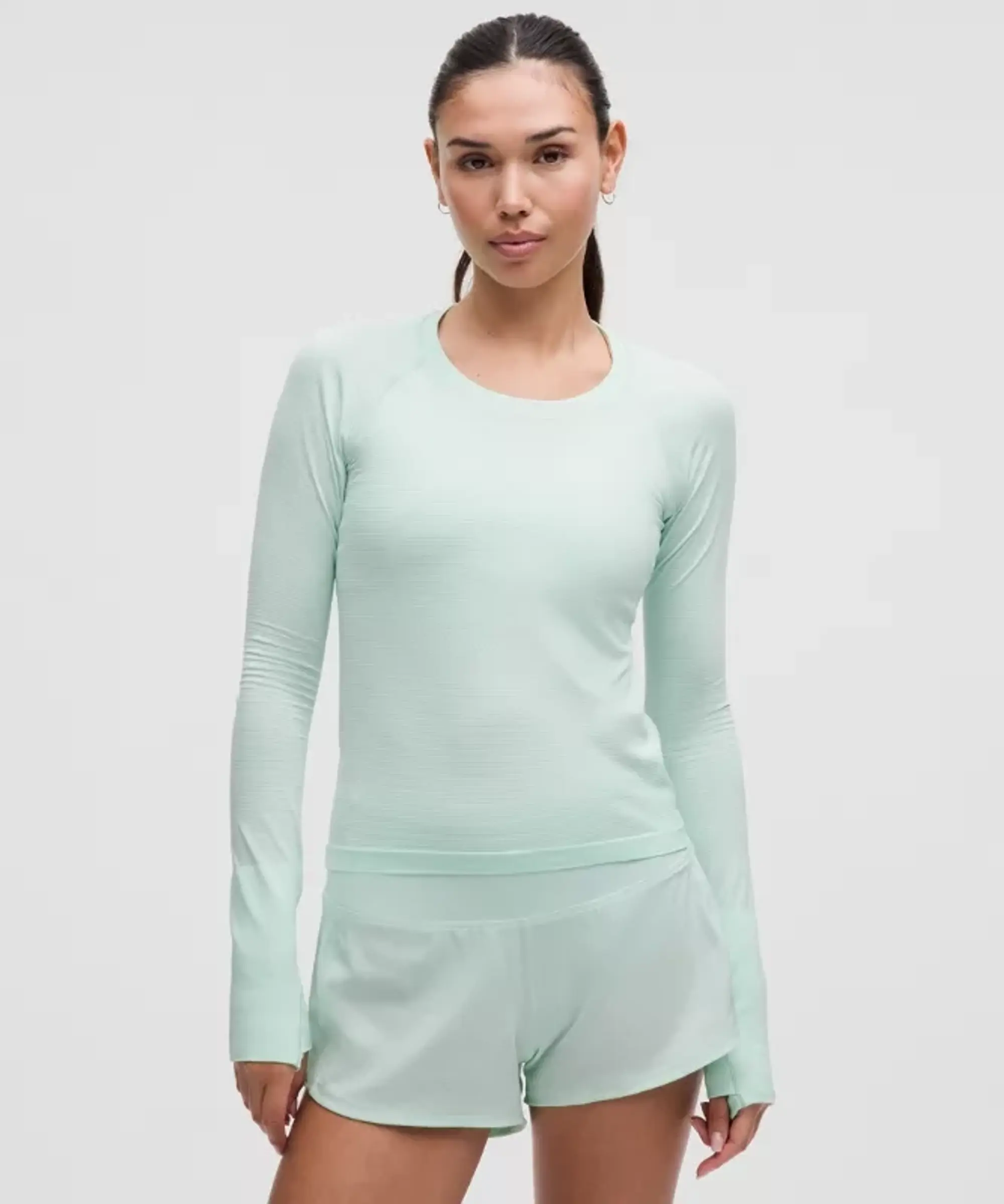 lululemon IE lululemon – Women's Swiftly Tech Long-Sleeve Shirt 2.0 Waist Length – Color Green – Size 8
