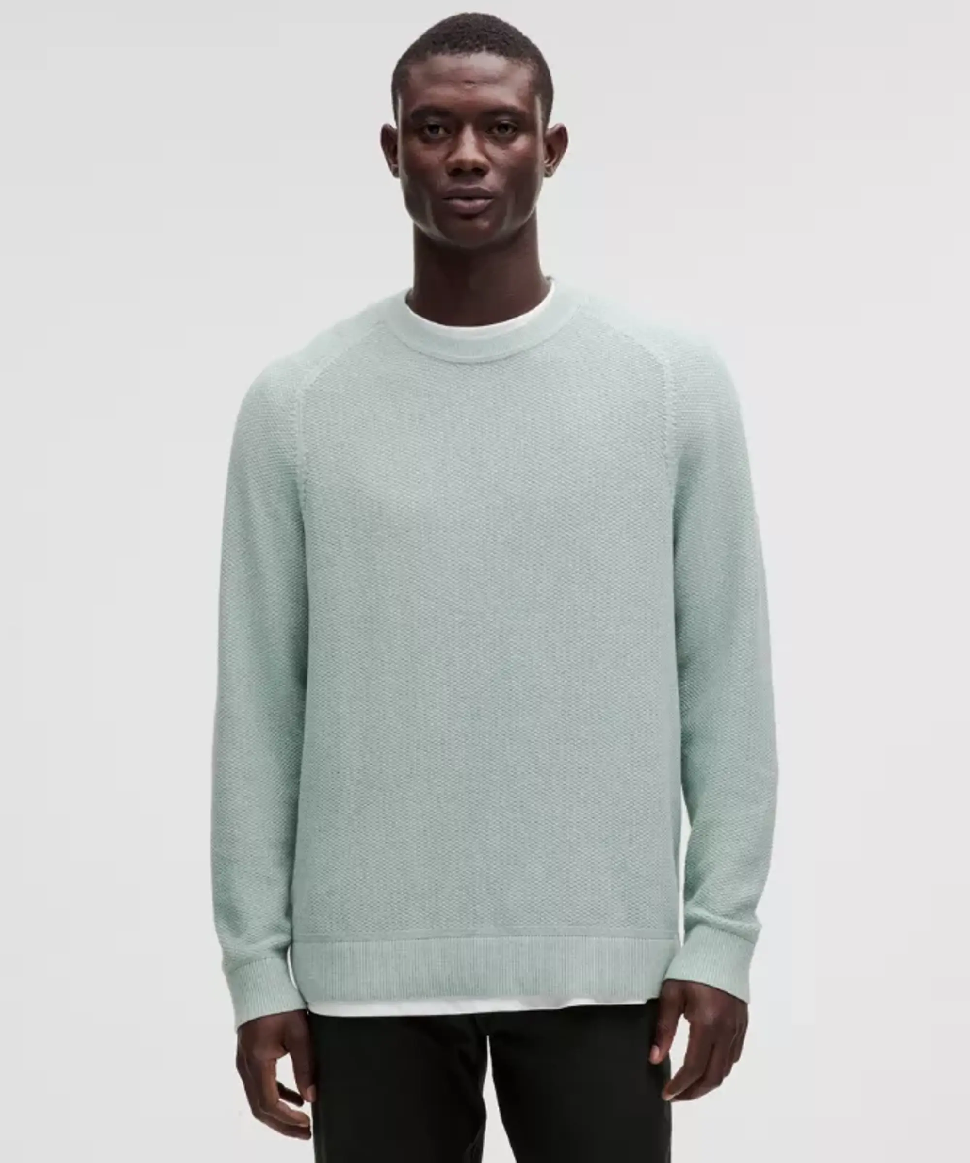 lululemon IE lululemon – Men's Textured Knit Crewneck Sweater – Color Blue – Size 2XL